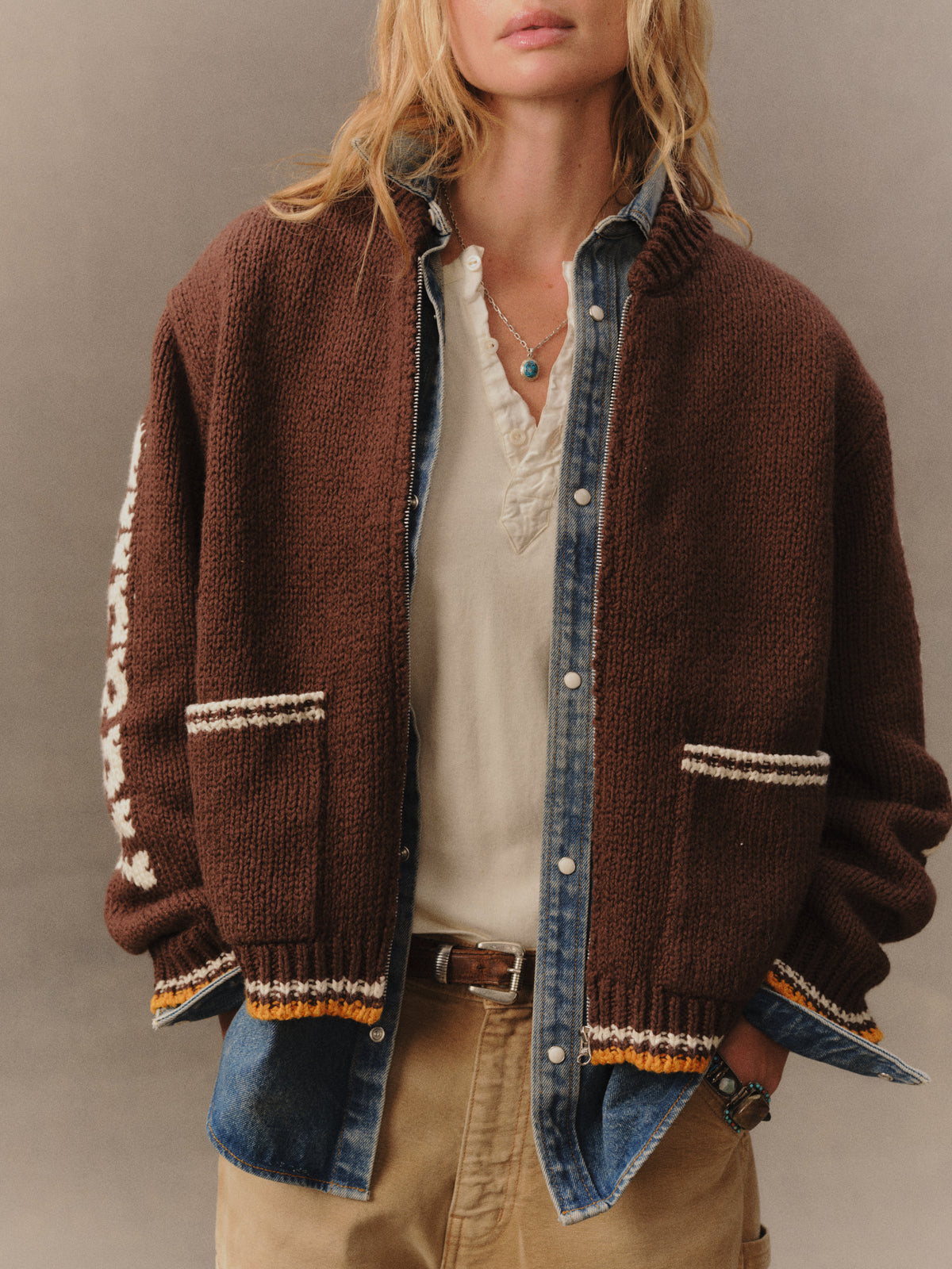 Knit Zip Bomber