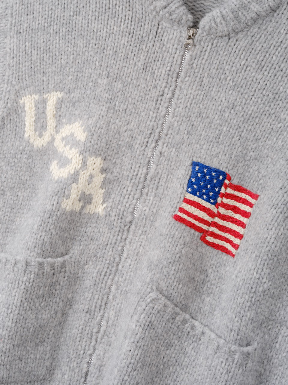 USA Knit Zip Bomber
