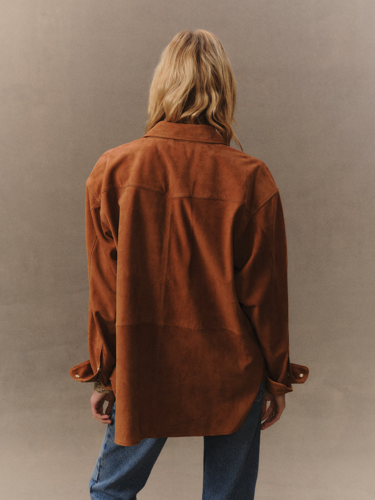 Suede Boxy Western Shirt