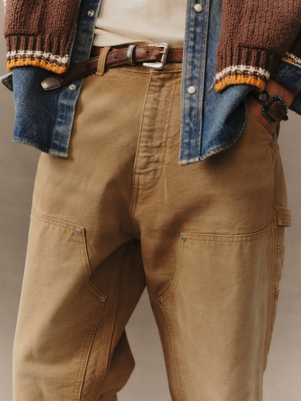 Wide Leg Double Knee