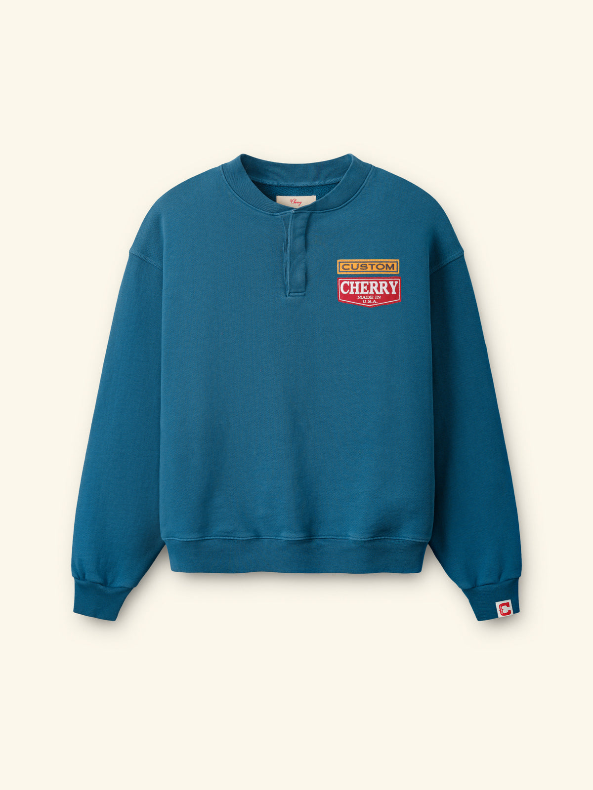 Patch Work Henley Crew