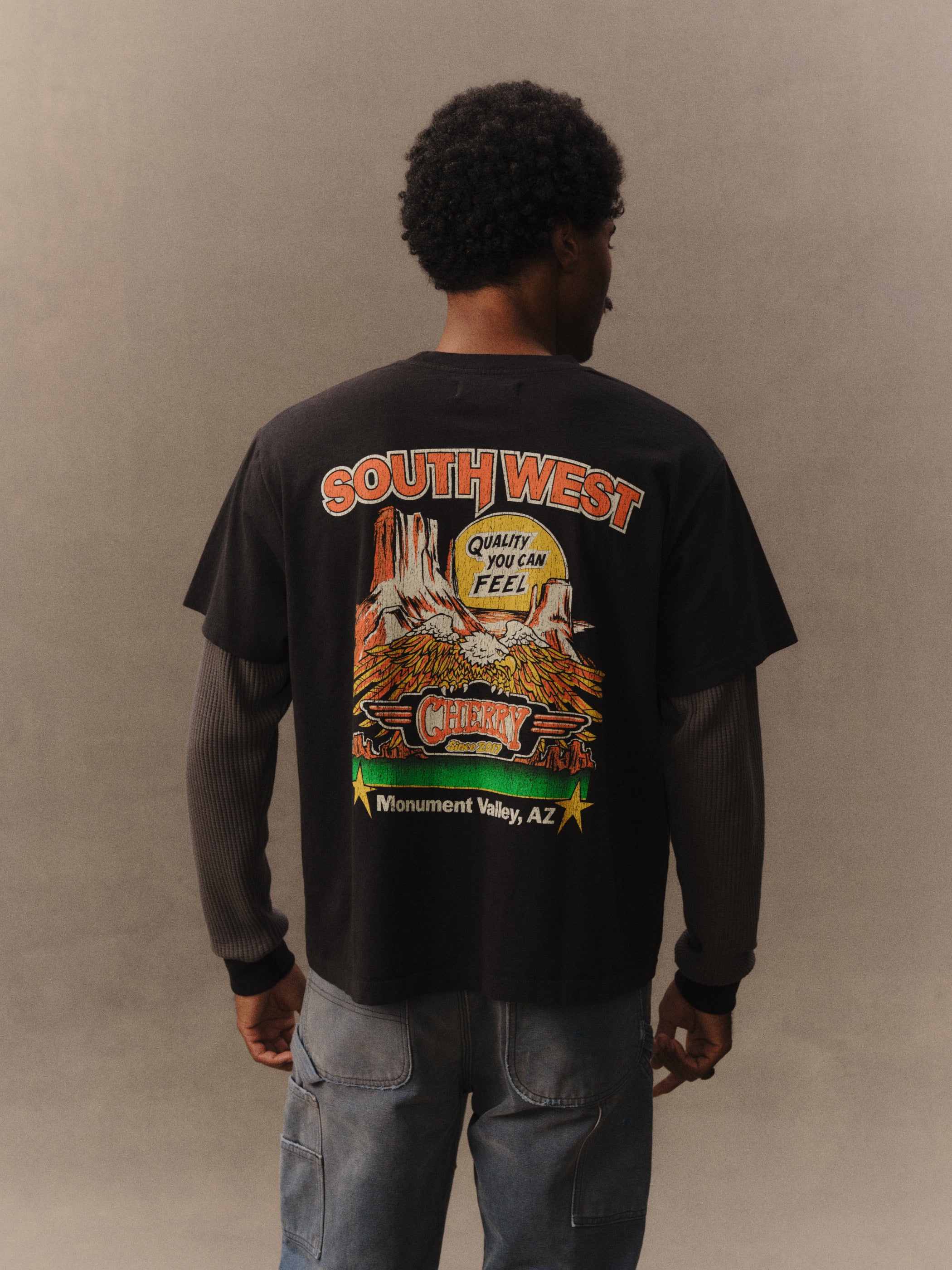 Southwest Layered Thermal T-Shirt – CHERRY LA