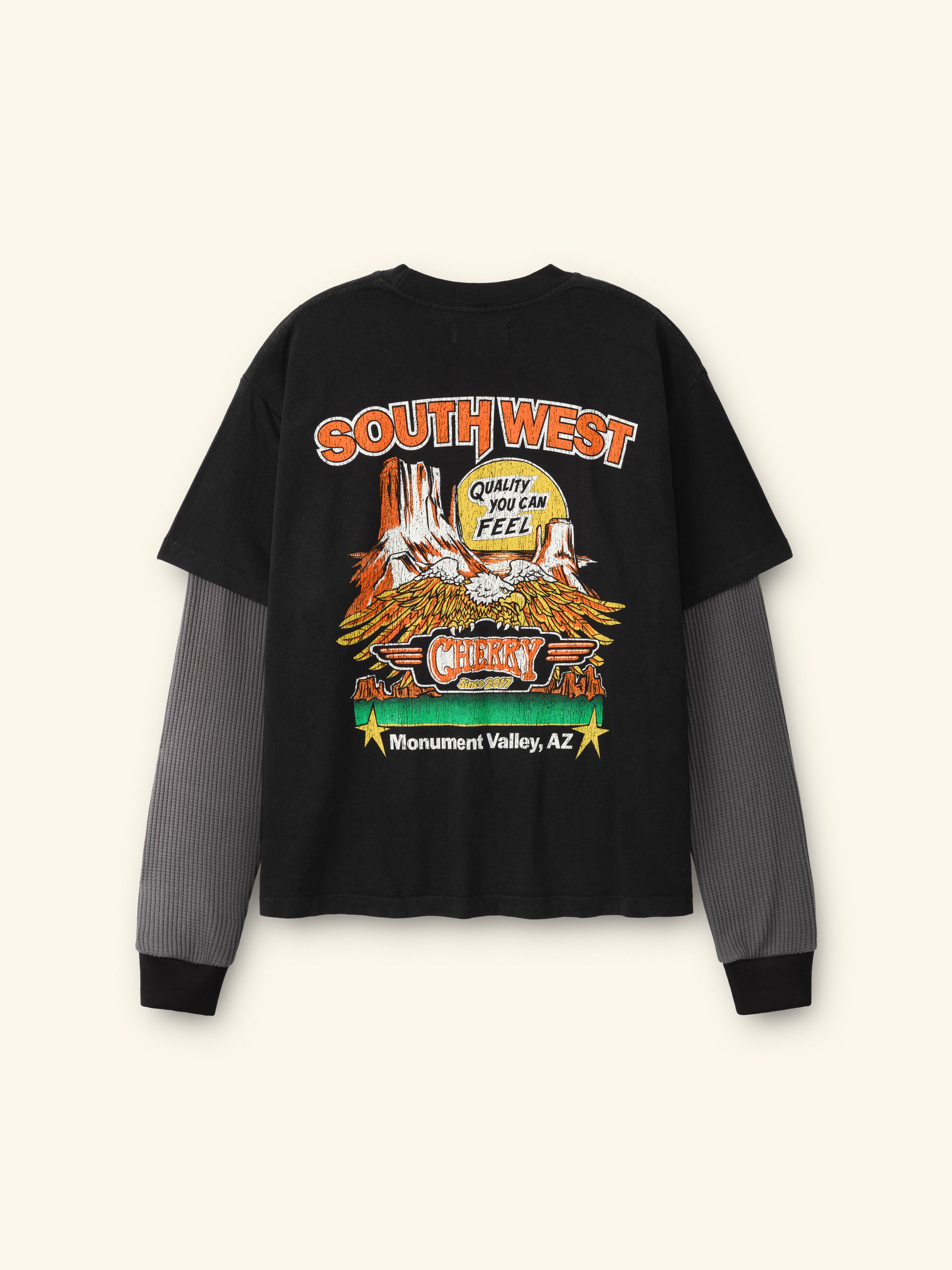 Southwest Layered Thermal T-Shirt – CHERRY LA