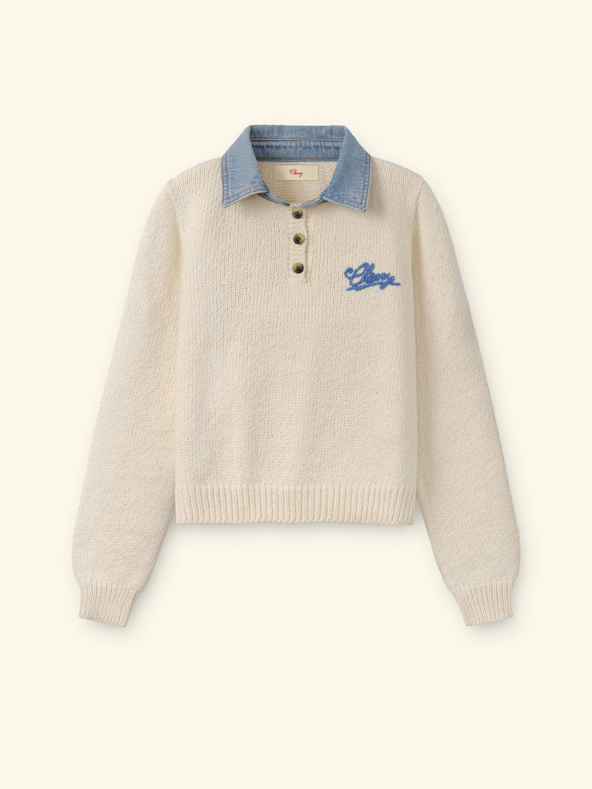 Women's Denim Knit Henley
