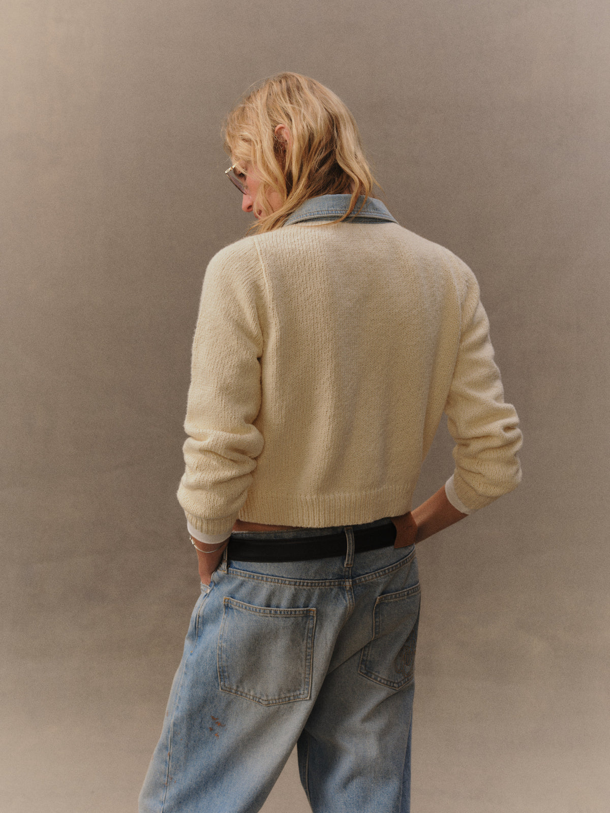 Women's Denim Knit Henley