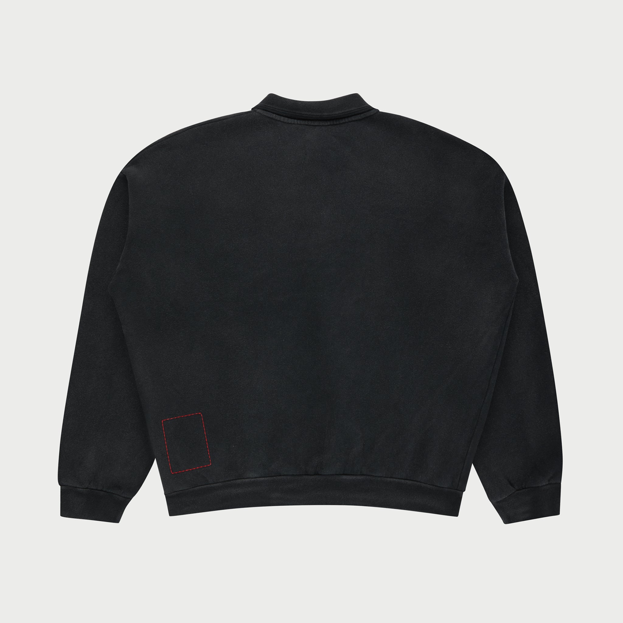 Basic L/S Polo Fleece (Black)