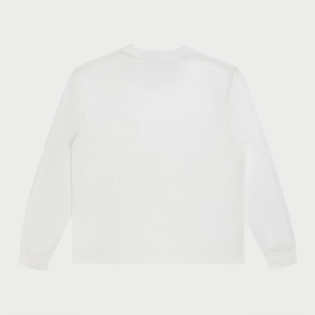 Long Sleeve Pocket T-Shirt (White)