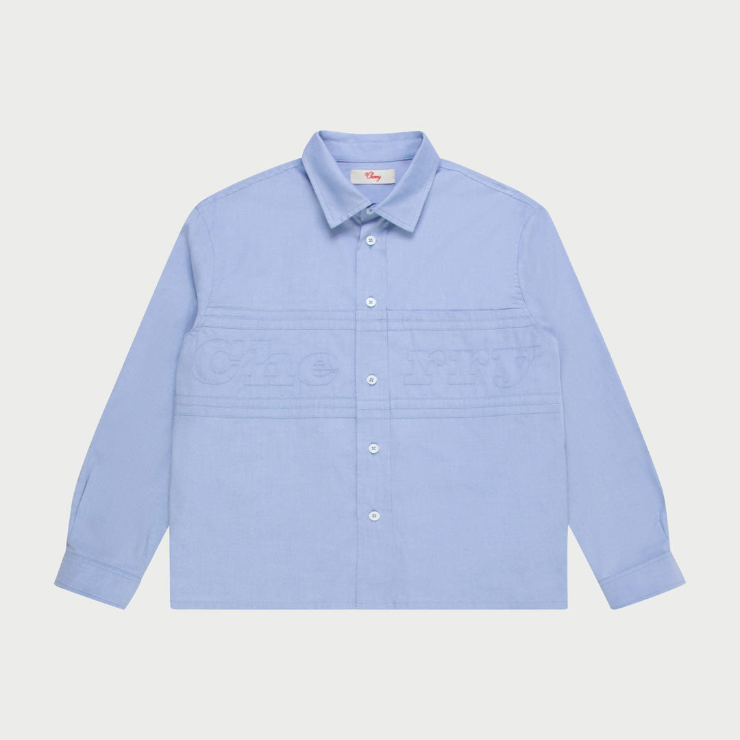 Poplin Pit Crew Shirt (Blue)