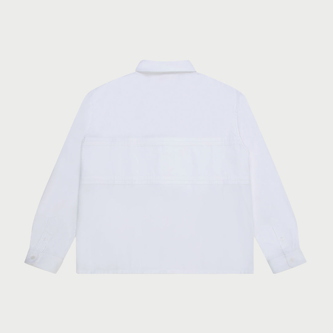 Poplin Pit Crew Shirt (White)