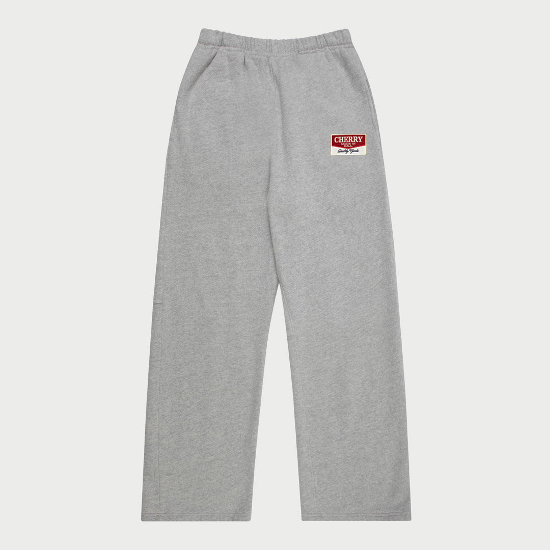 Chevron Patch Parachute Sweatpants (Heather Grey)