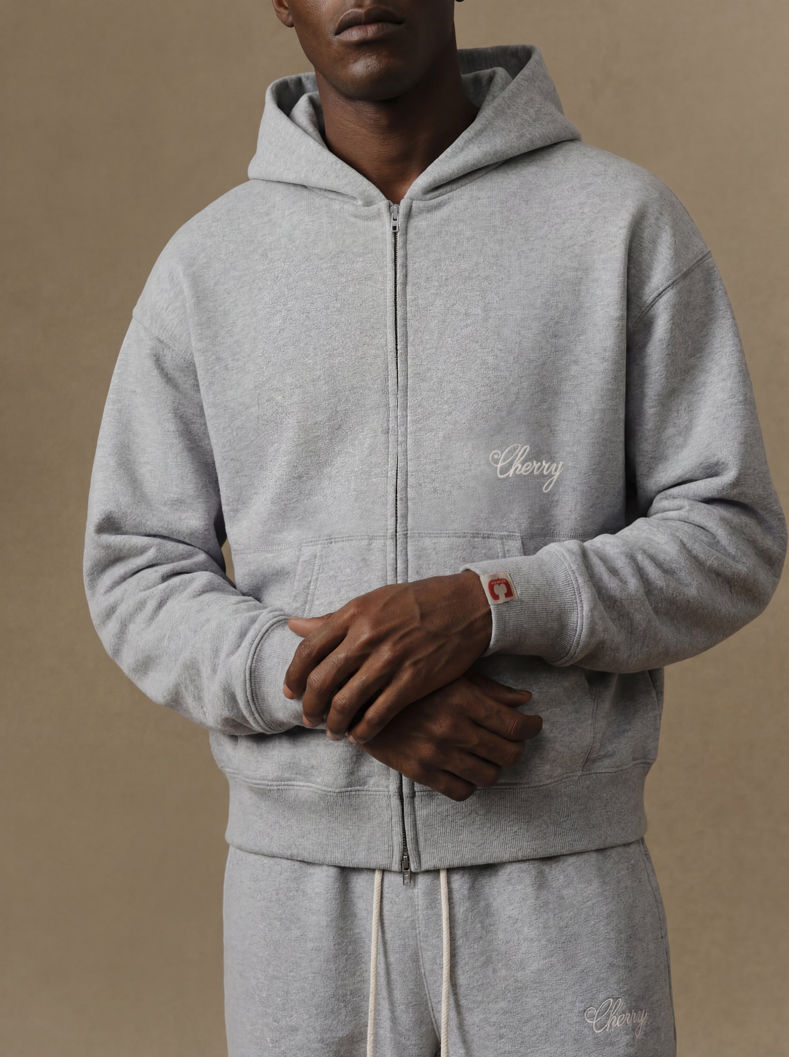American Classic Zip Hoodie (Heather Grey) – CHERRY LA