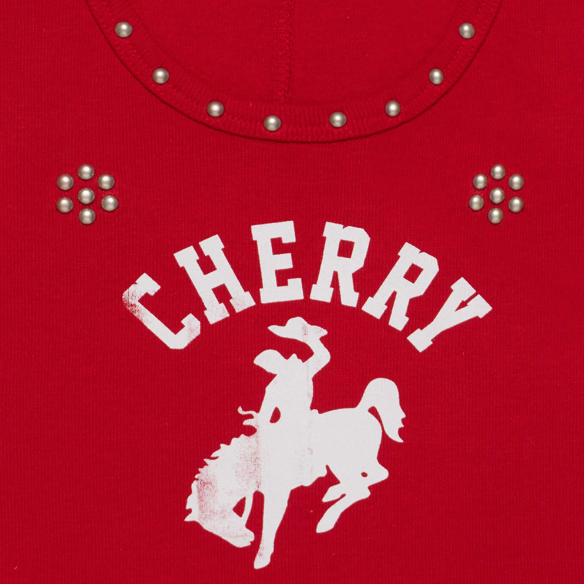 Women's Studded Tank Top (Cherry Red)