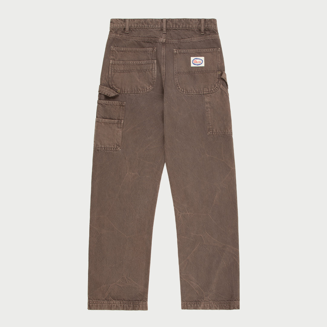 Wide Leg Carpenter Pant (Brown)