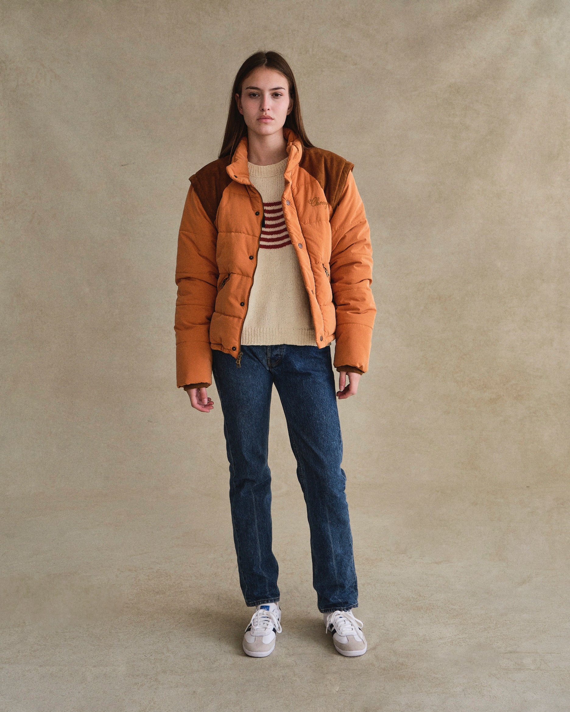 Mountain Puffer Jacket (Orange)