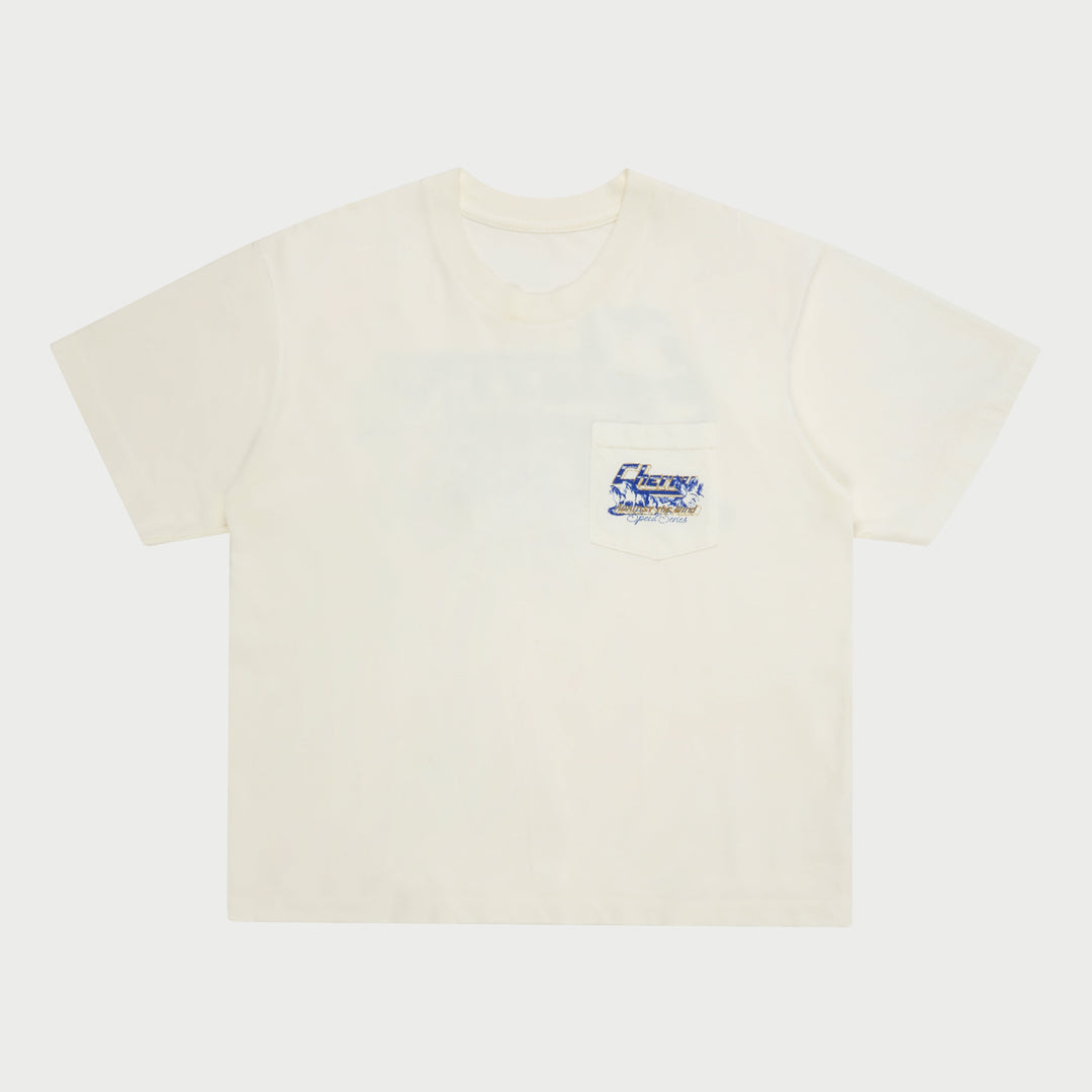 Against The Wind Pocket T-Shirt (White)