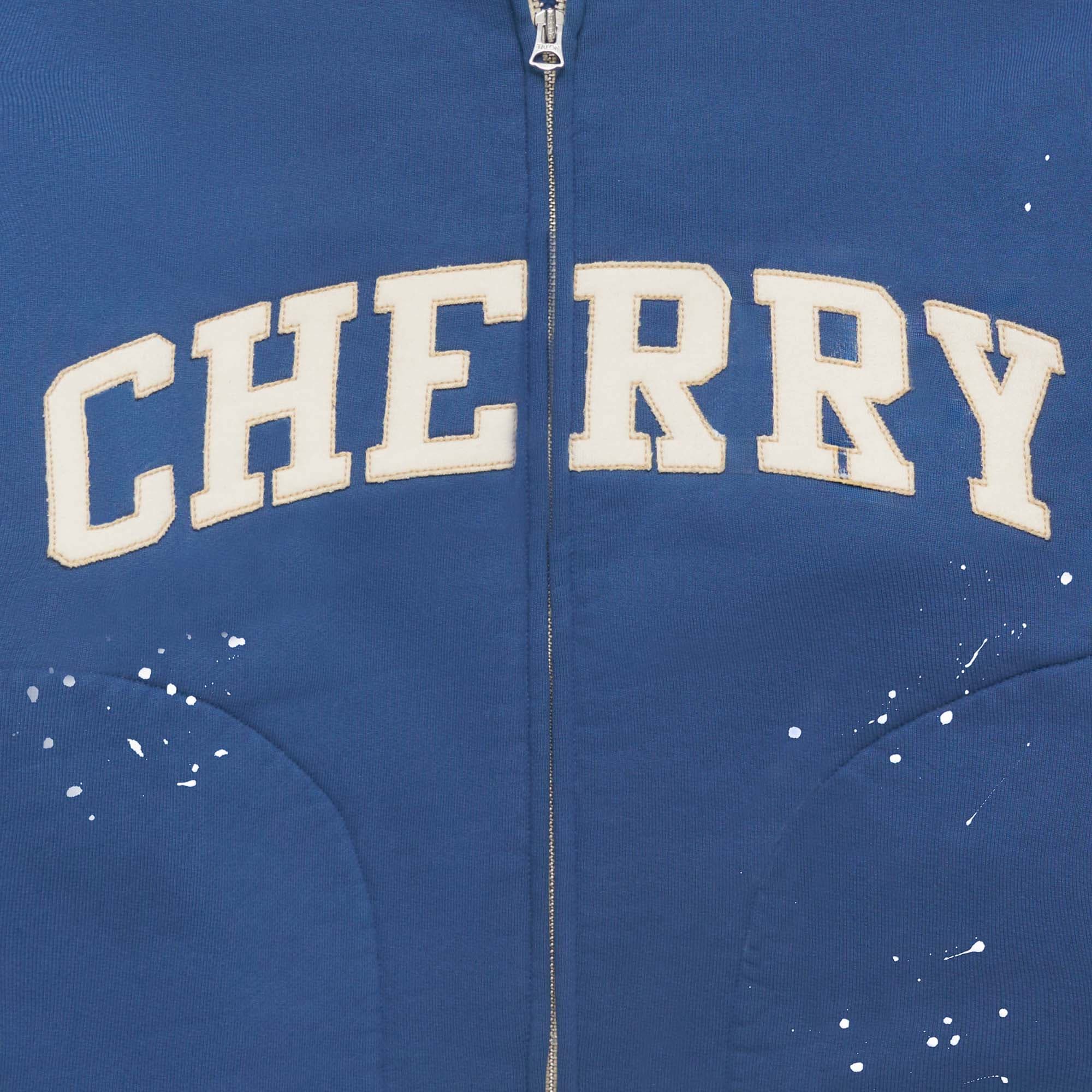 Applique Zip Up Crew (Vintage Blue)