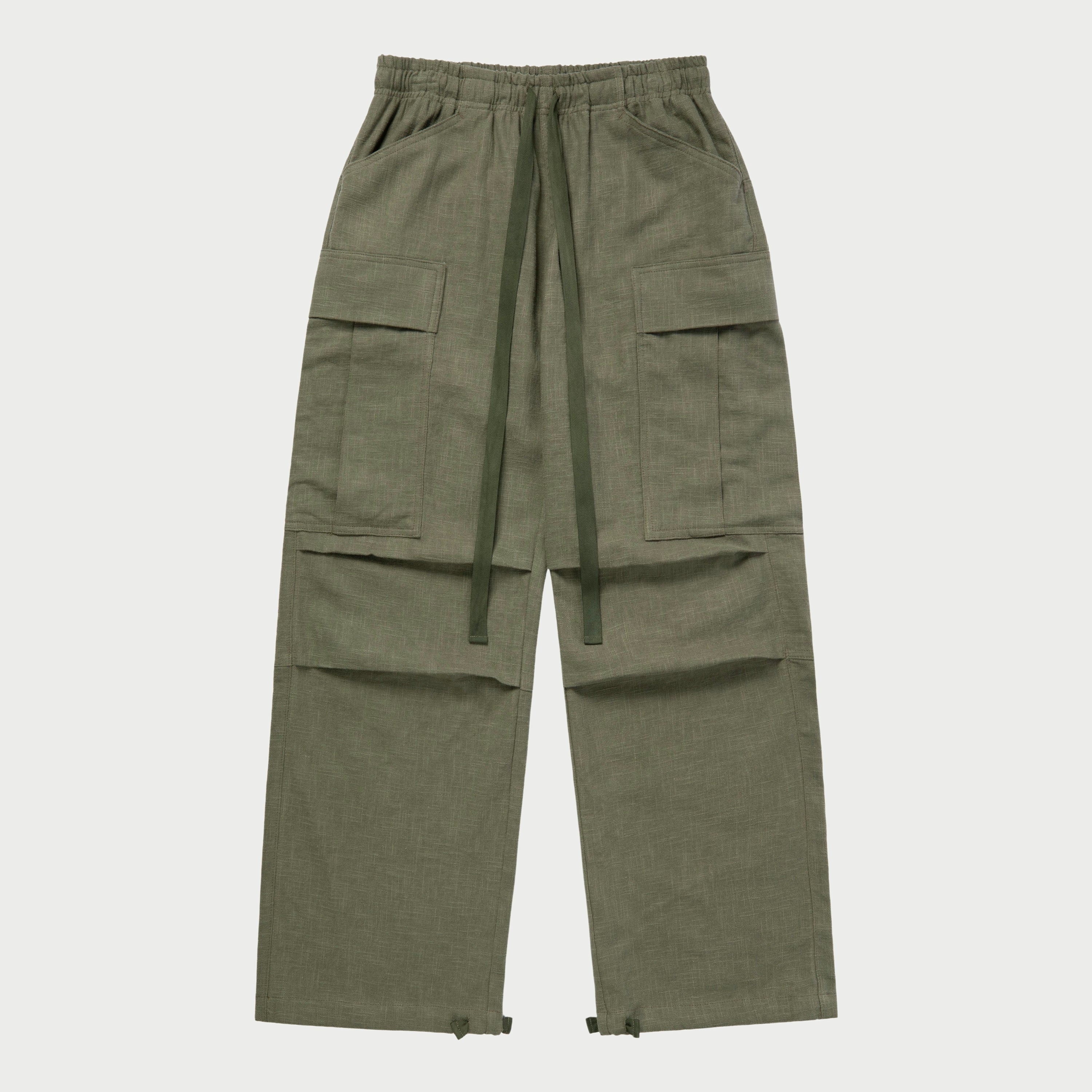 Baja Linen Cargo Pants (Sage)