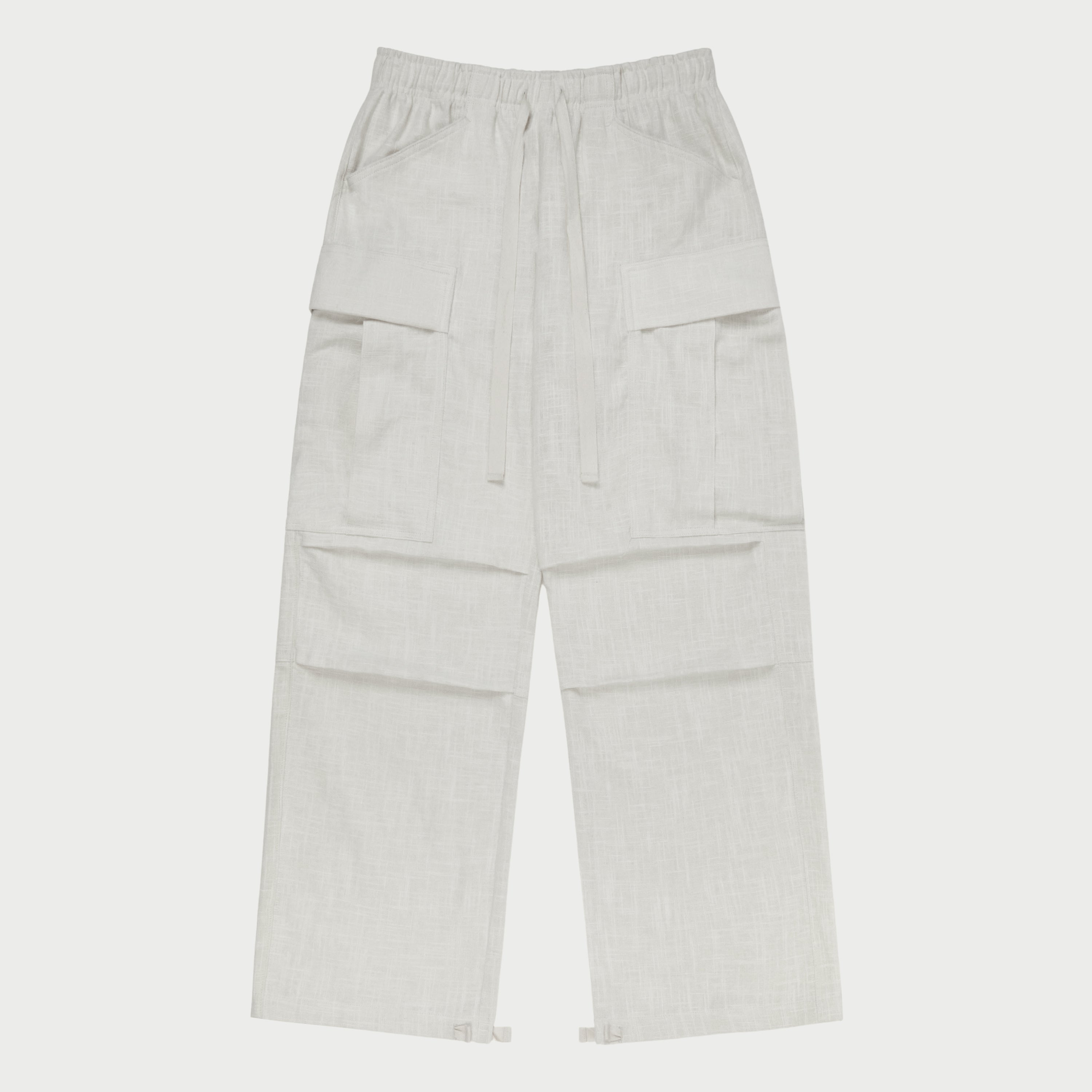 Baja Linen Cargo Pants (White)