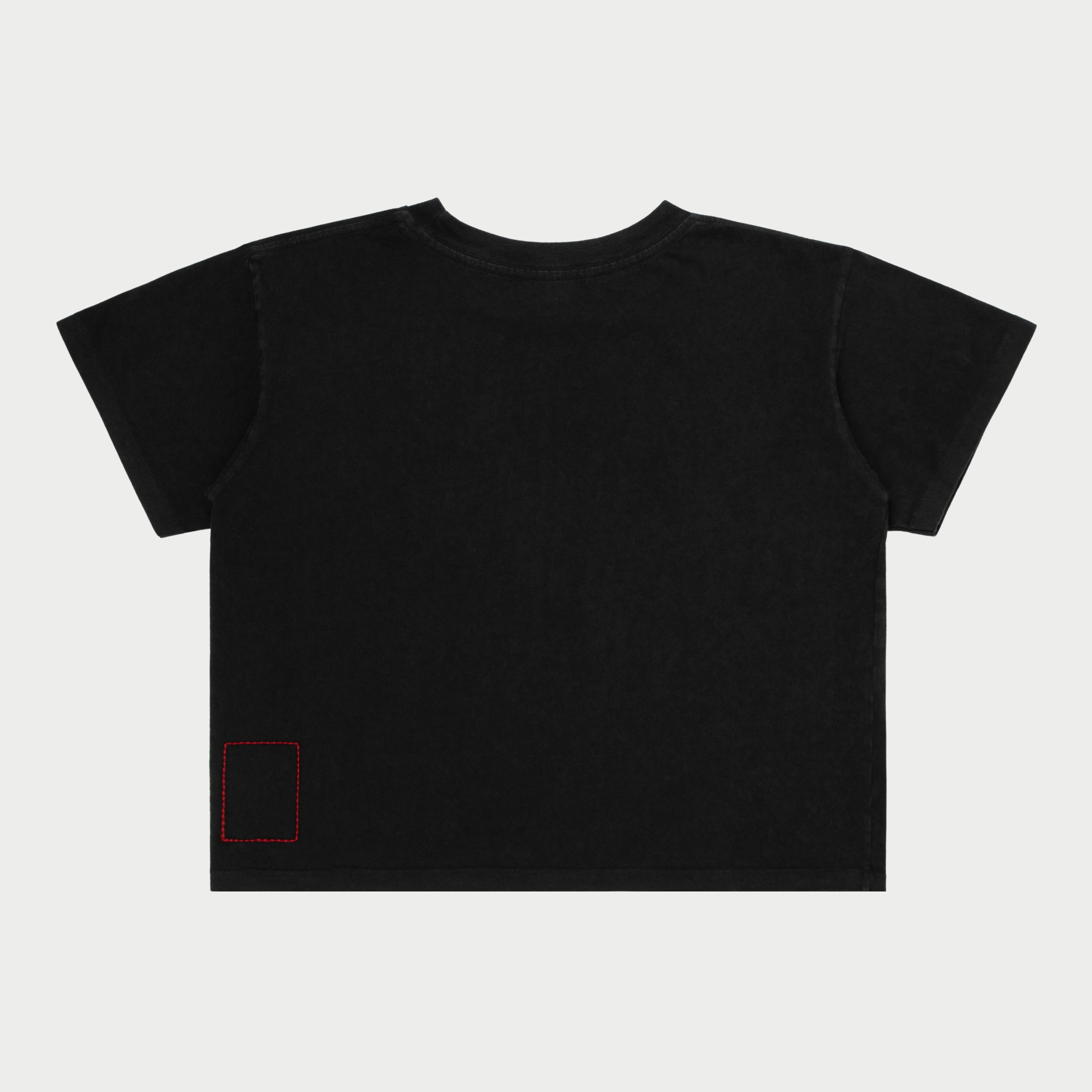 Wilderness Boxy Baby Tee (Black) – CHERRY LA