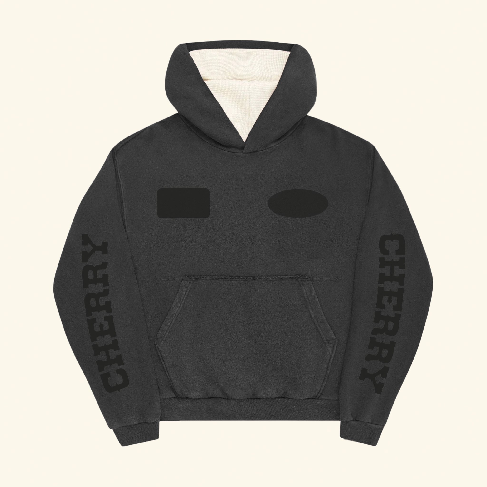 Sun Faded Patch Thermal Hoodie (Vintage Black)