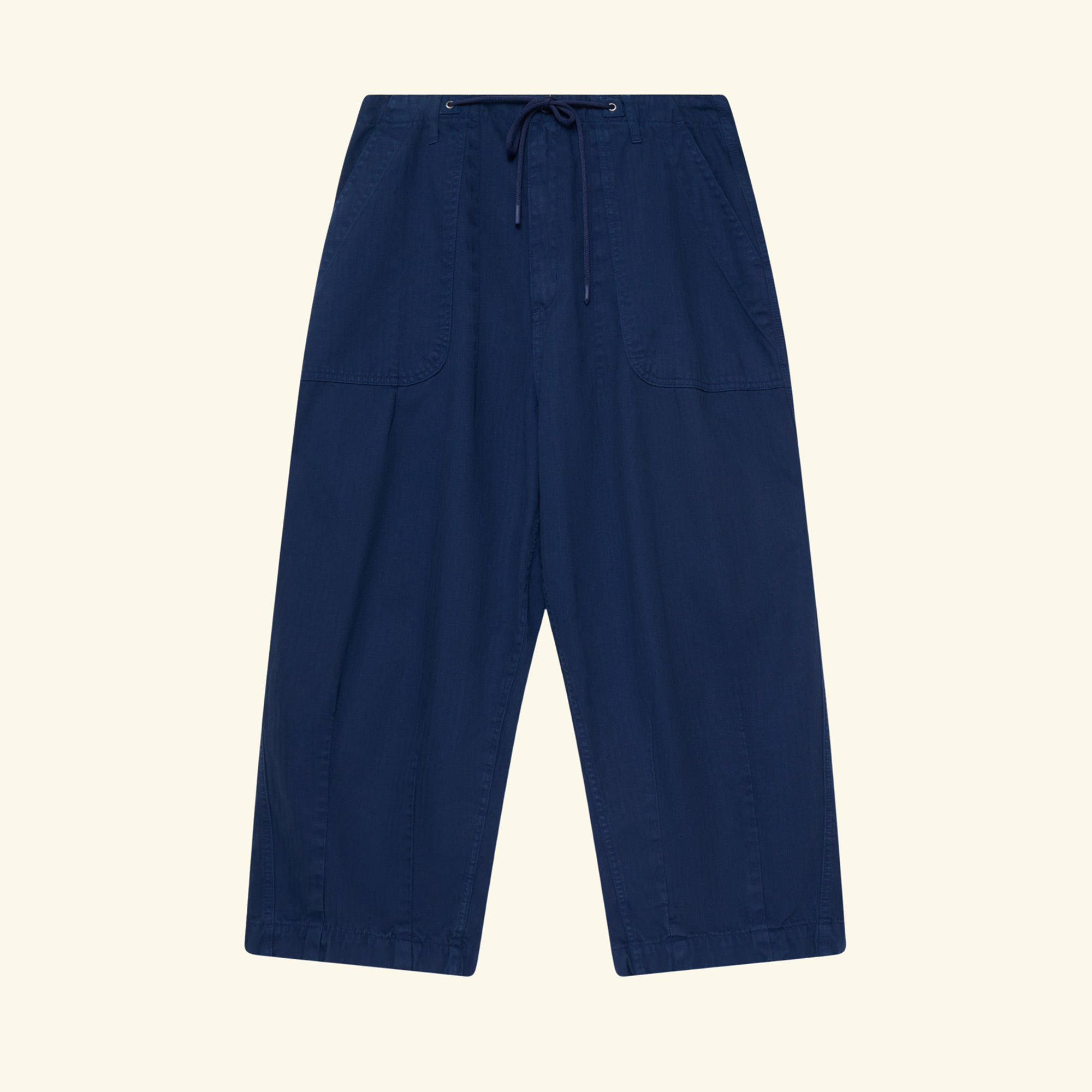 Herringbone Parachute Pants (Navy)