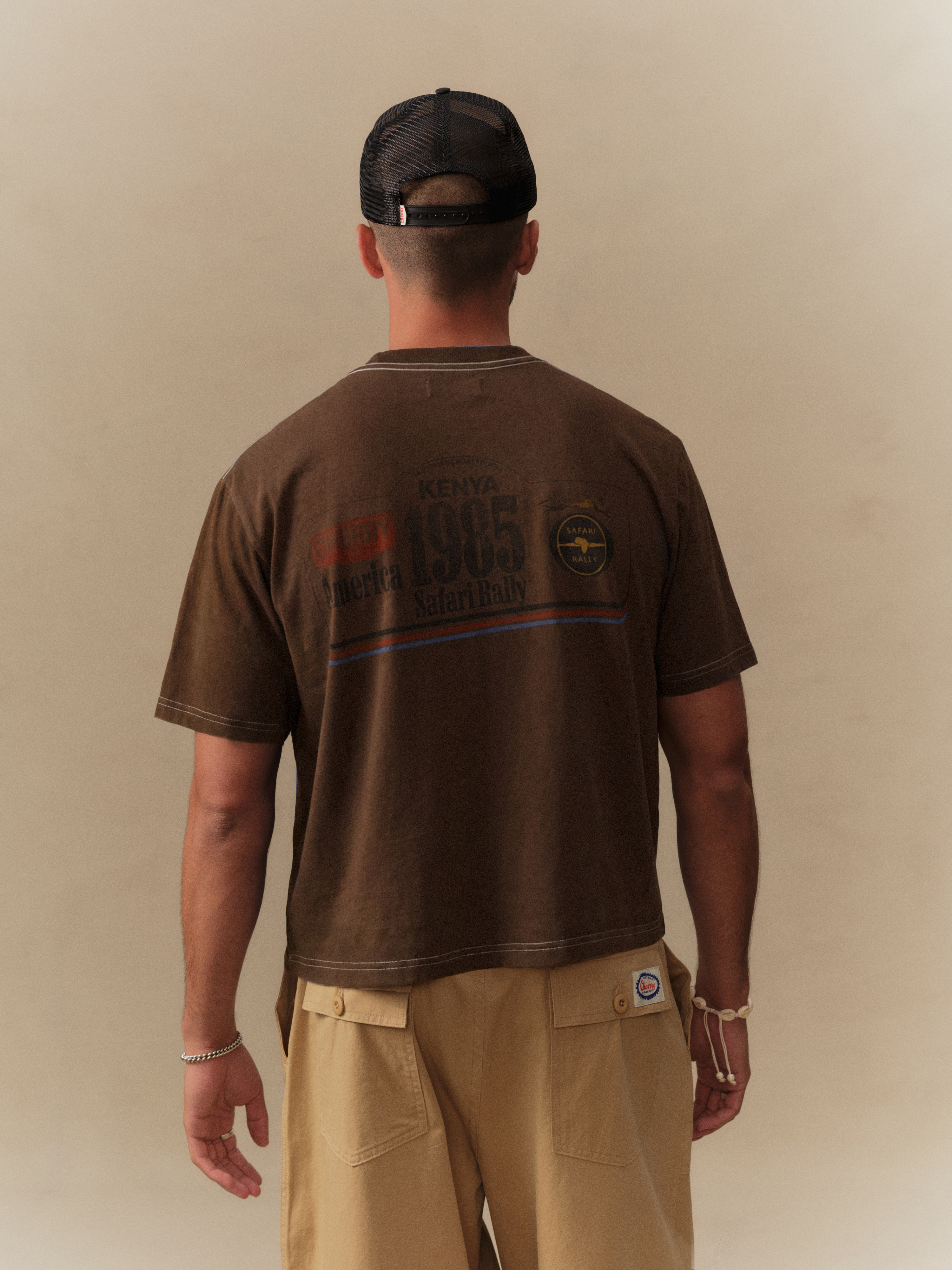 Boxy Safari T-Shirt (Brown)