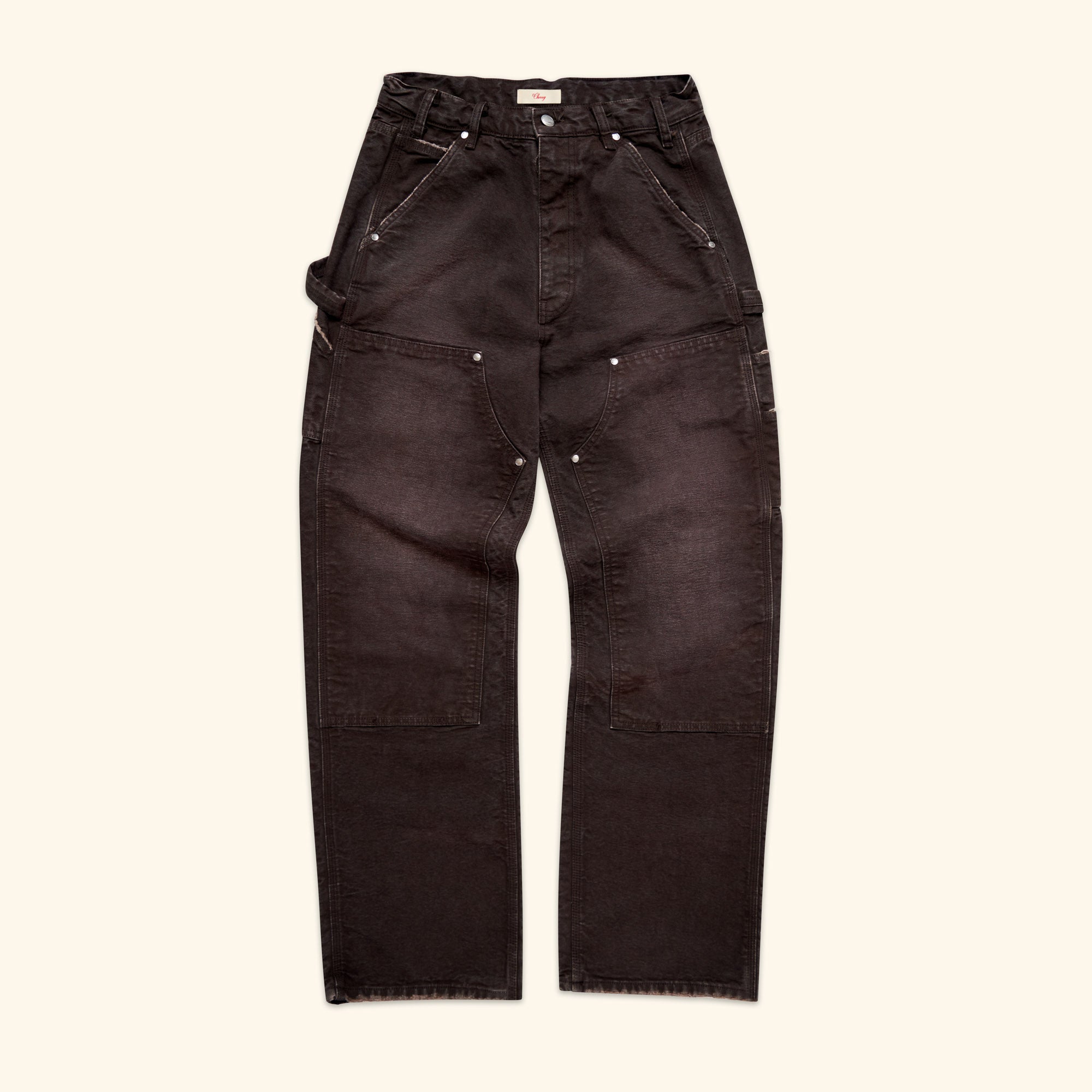 Wide Leg Double Knee (Brown)