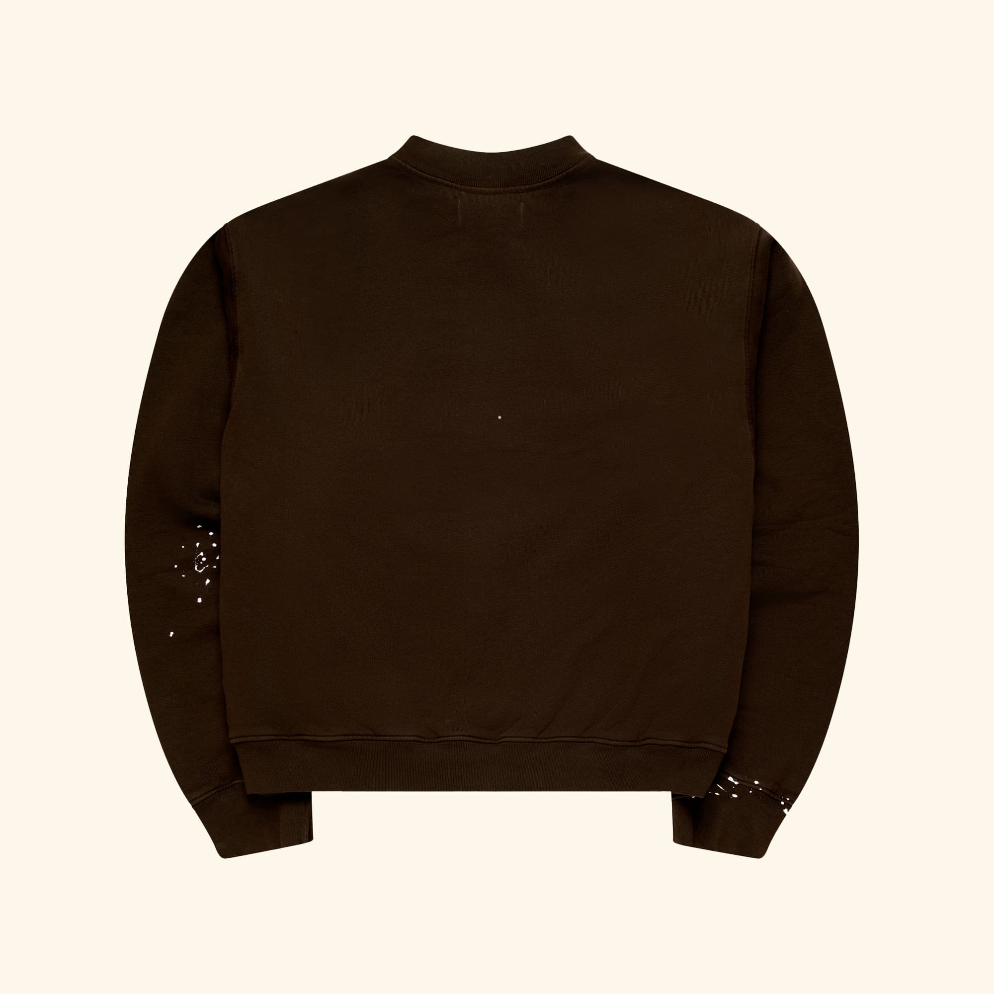 Applique Zip Up Crew (Chocolate)