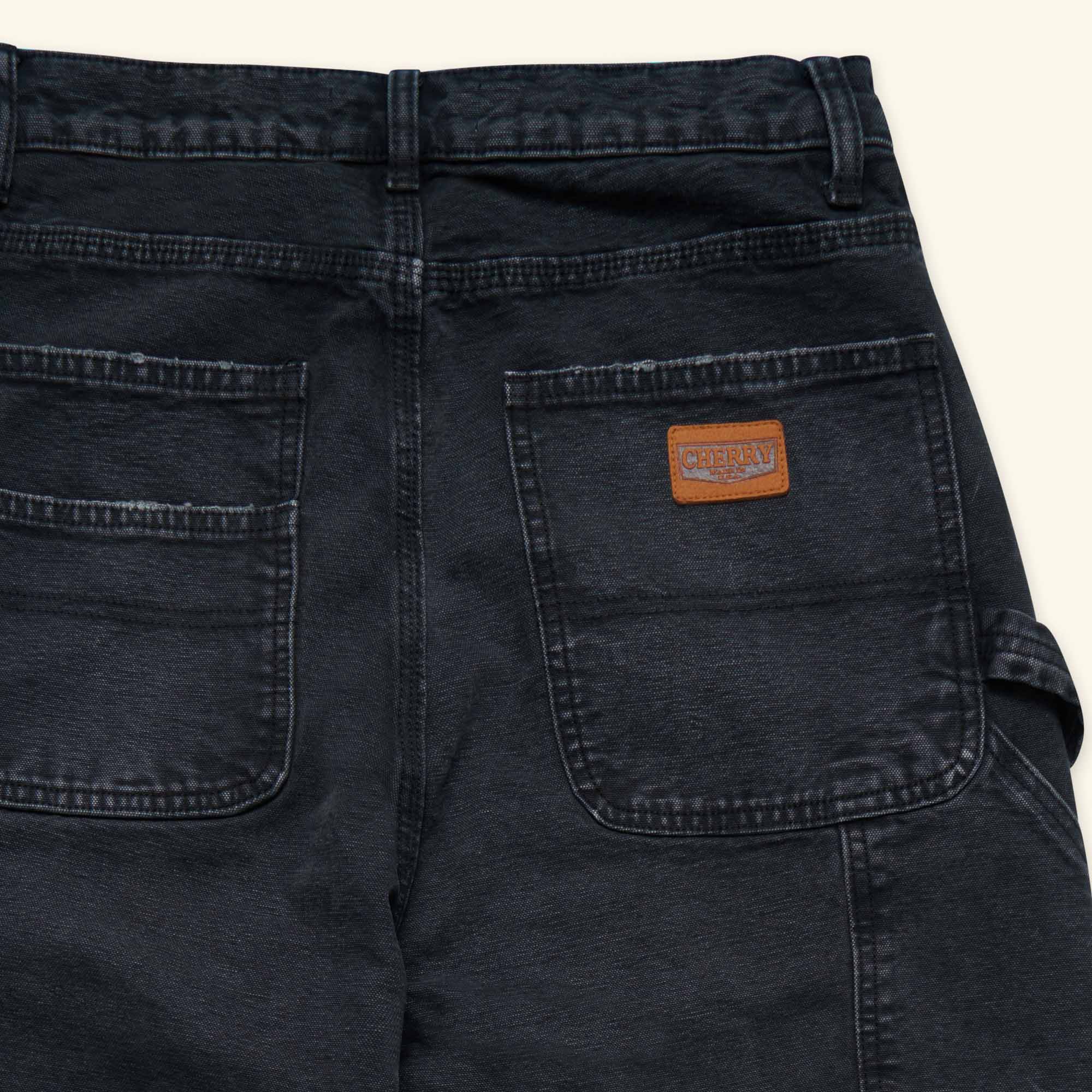 Wide Leg Double Knee (Black)