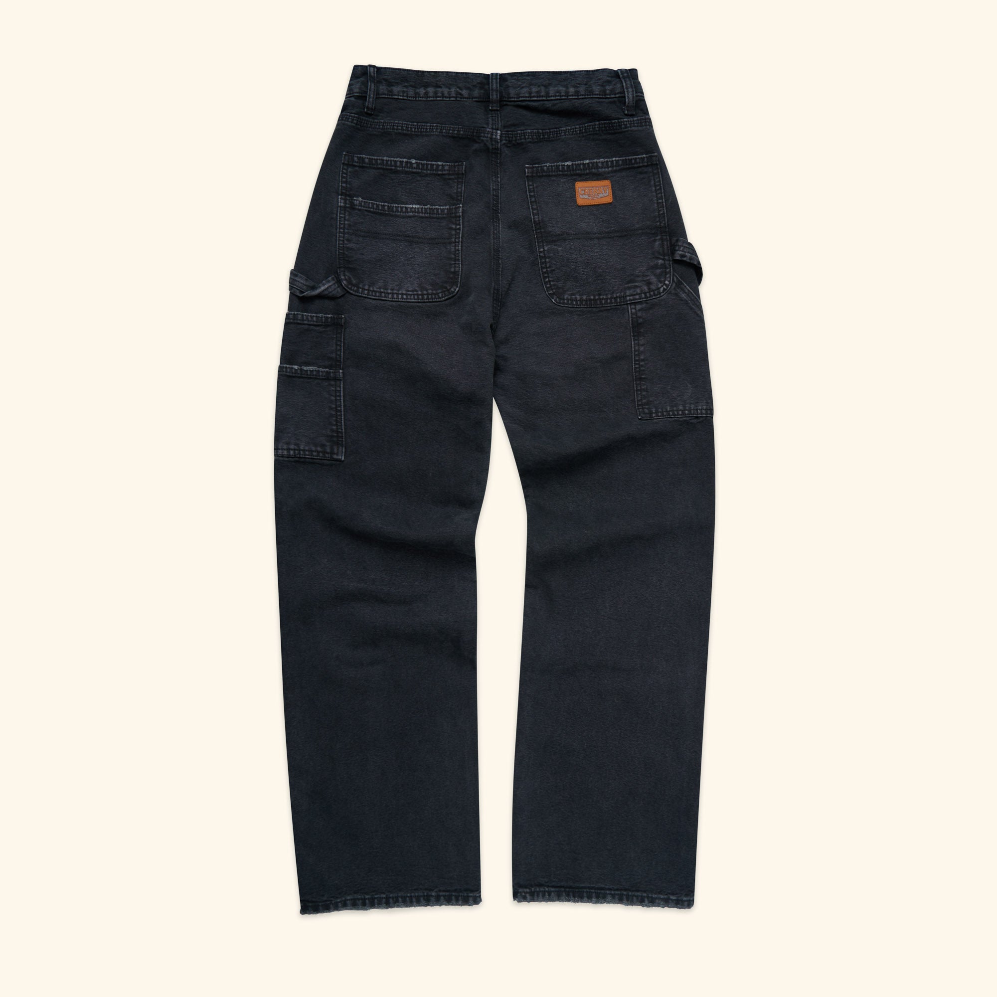 Wide Leg Double Knee (Black)