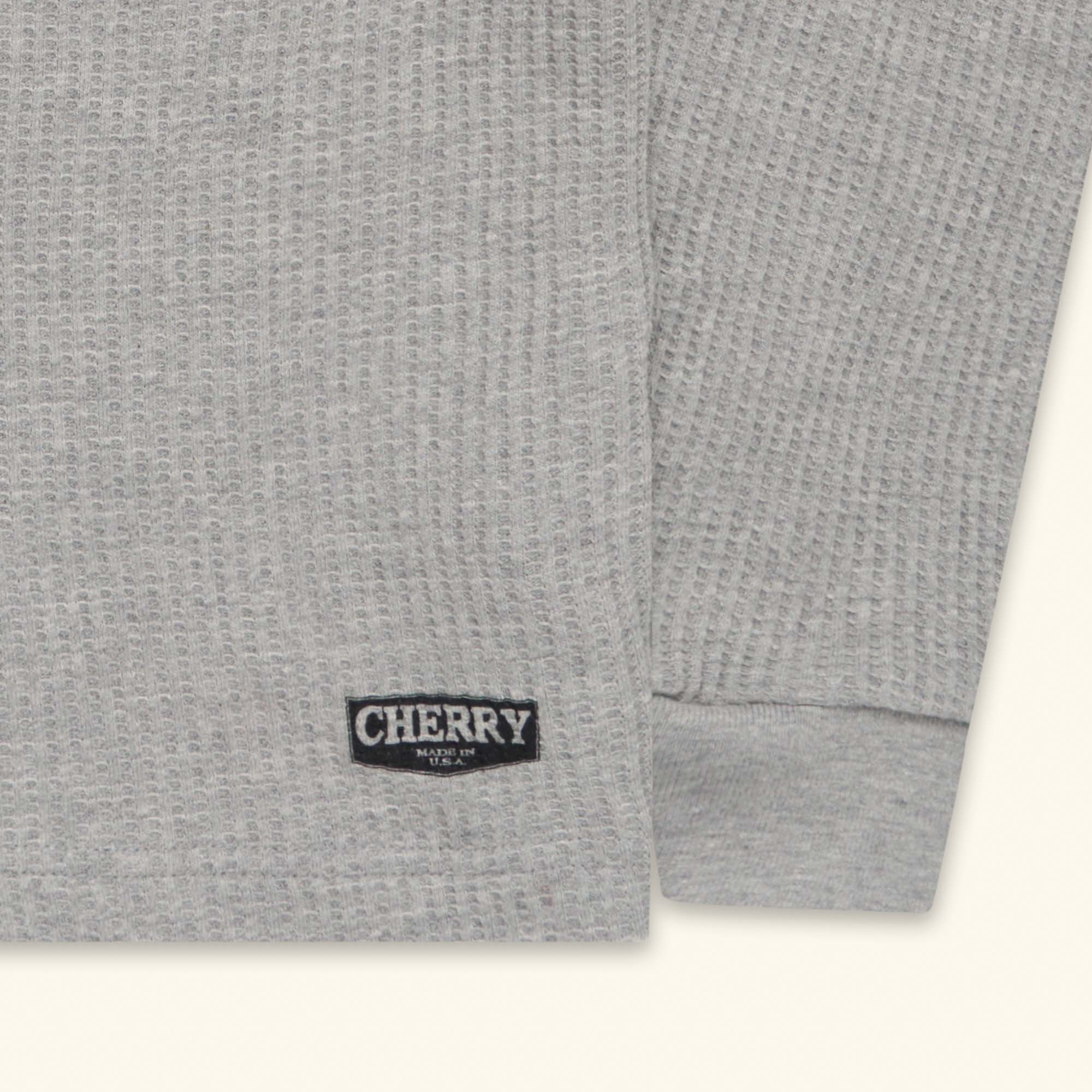 Chevron Classic Henley Thermal (Heather Grey)