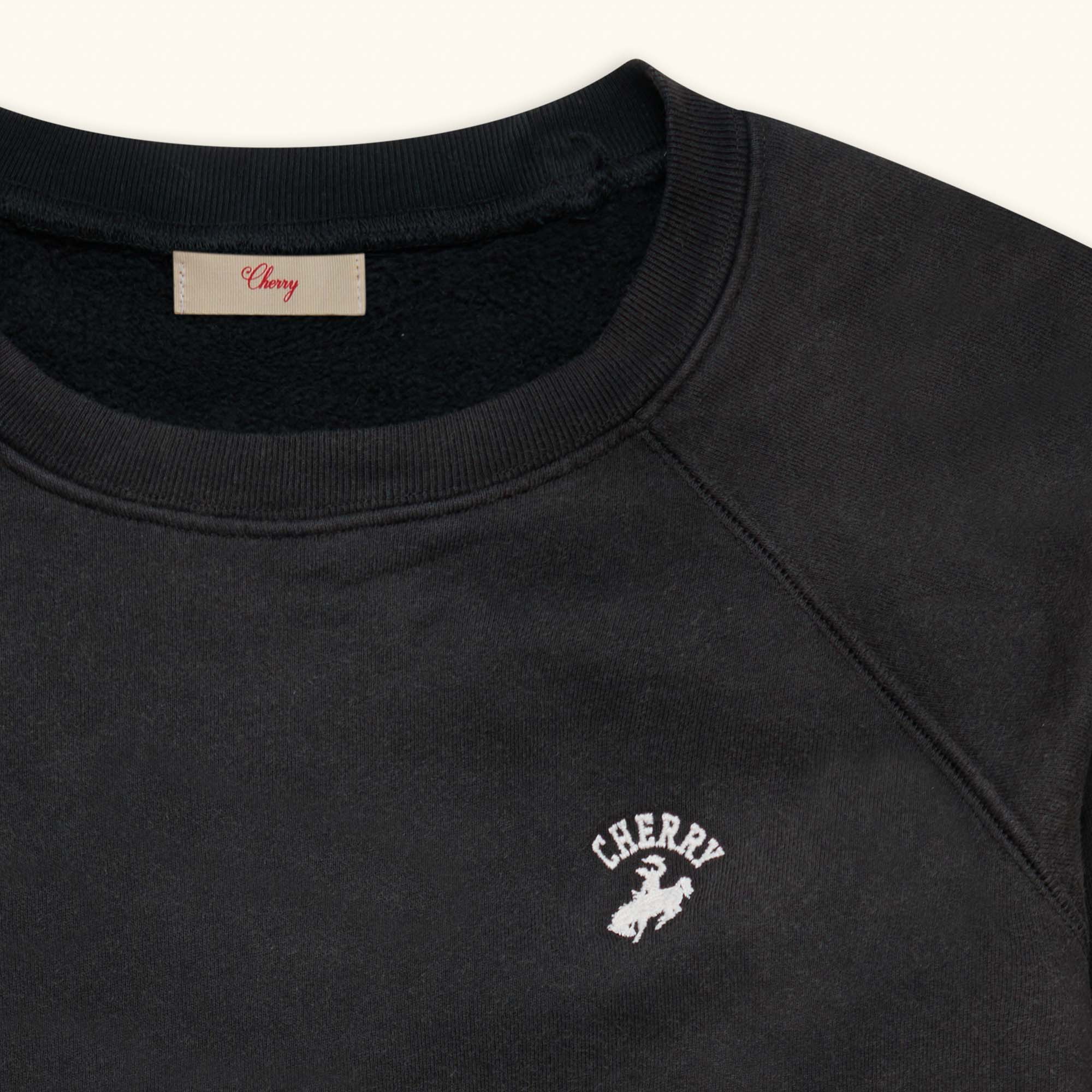 Women's Western Athletic Raglan Crew (Vintage Black)