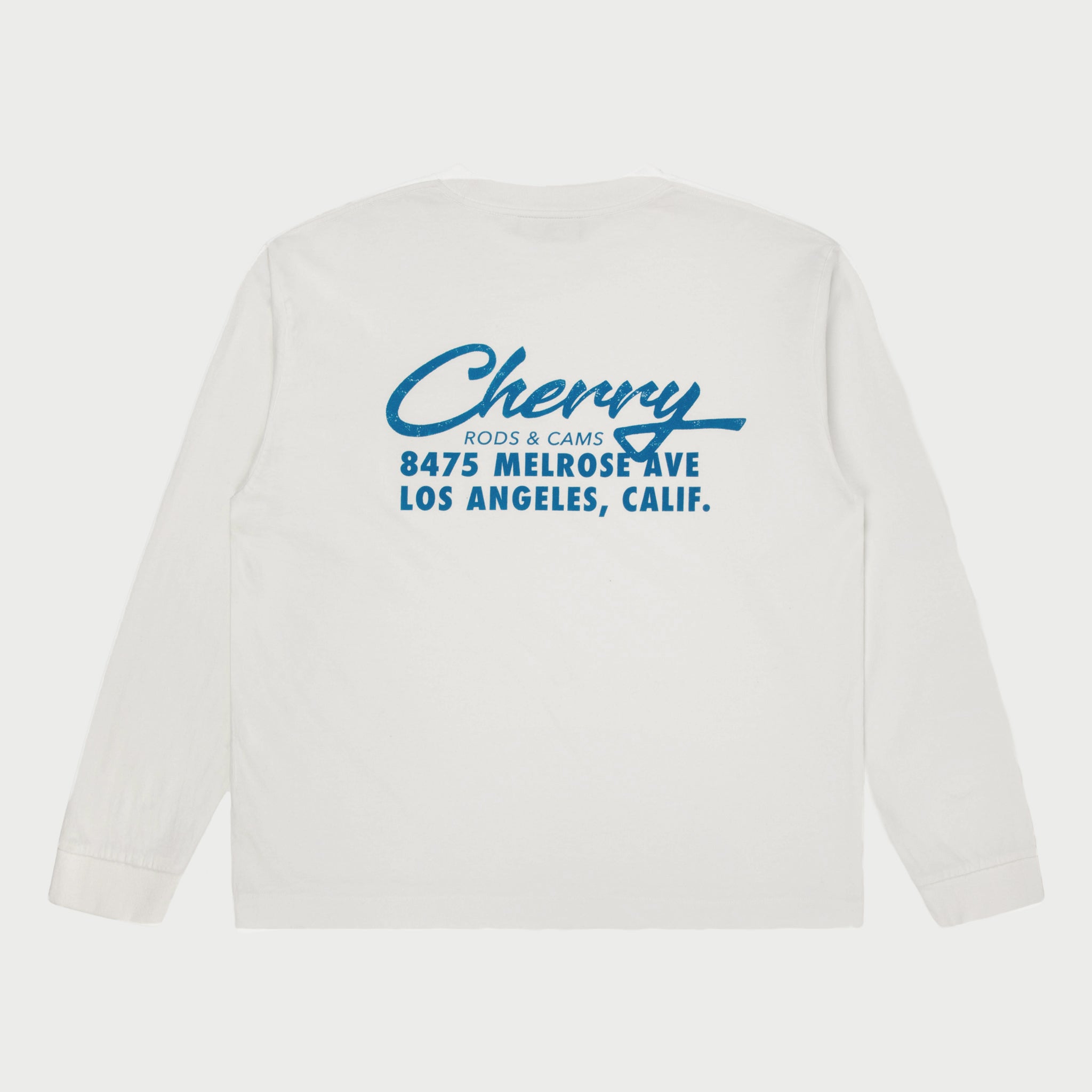 Cherry Cams Pocket L/S T-Shirt (Vintage White)