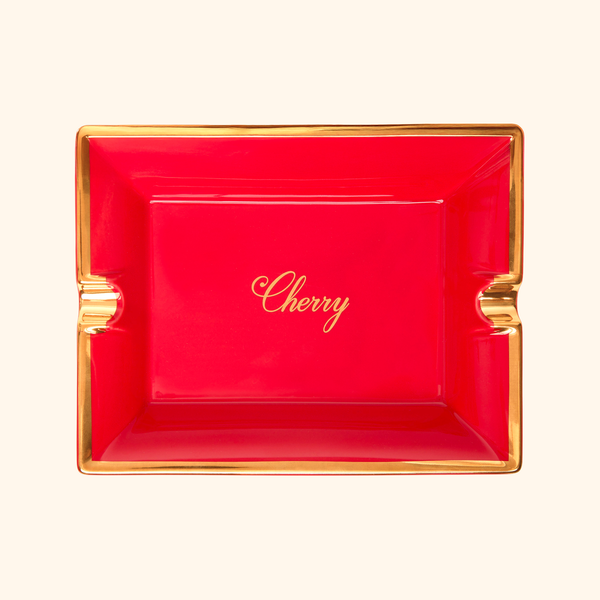 Rectangular Ceramic Ashtray (Red/Gold) – CHERRY LA