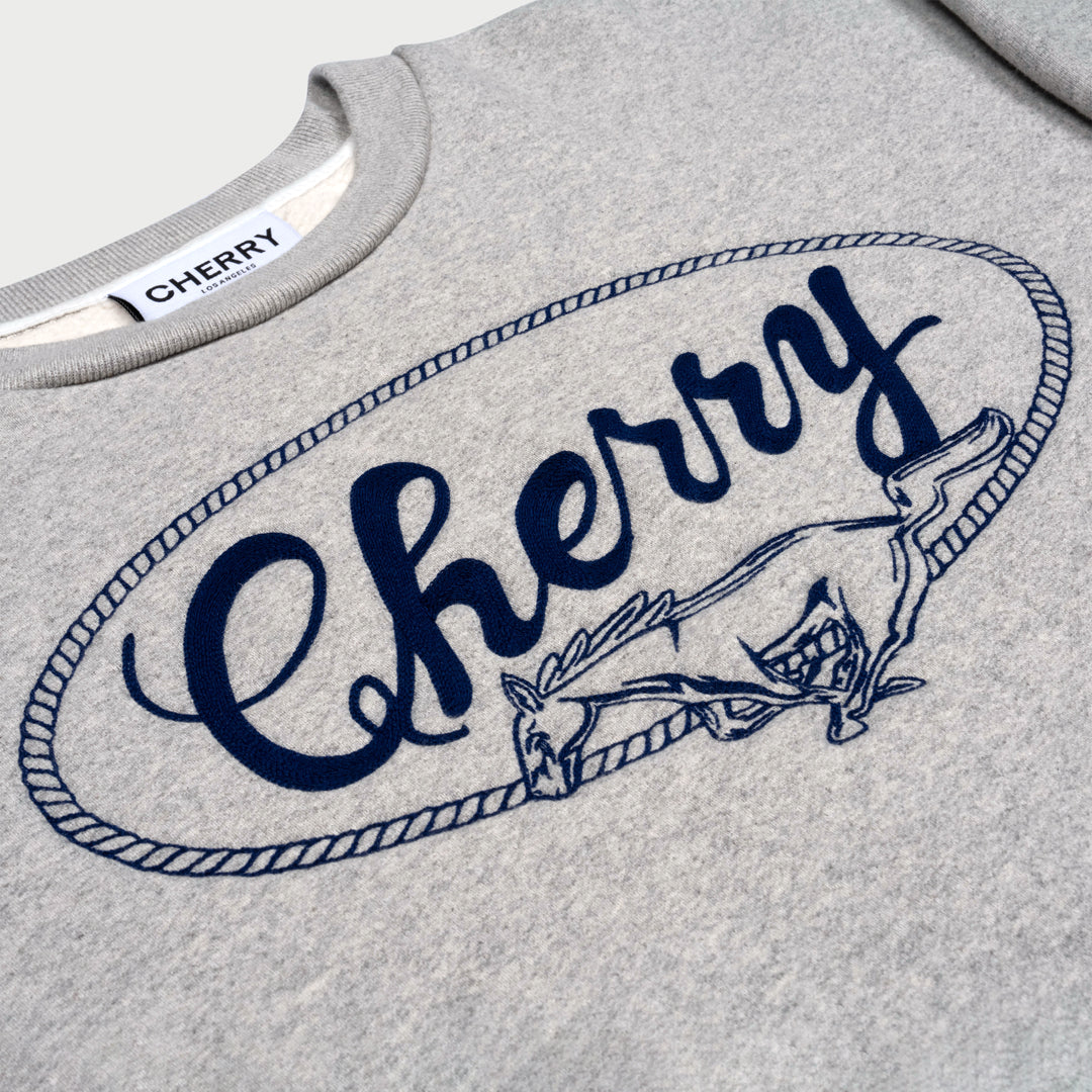 Horse Power Crewneck Sweatshirt (Heather Grey)