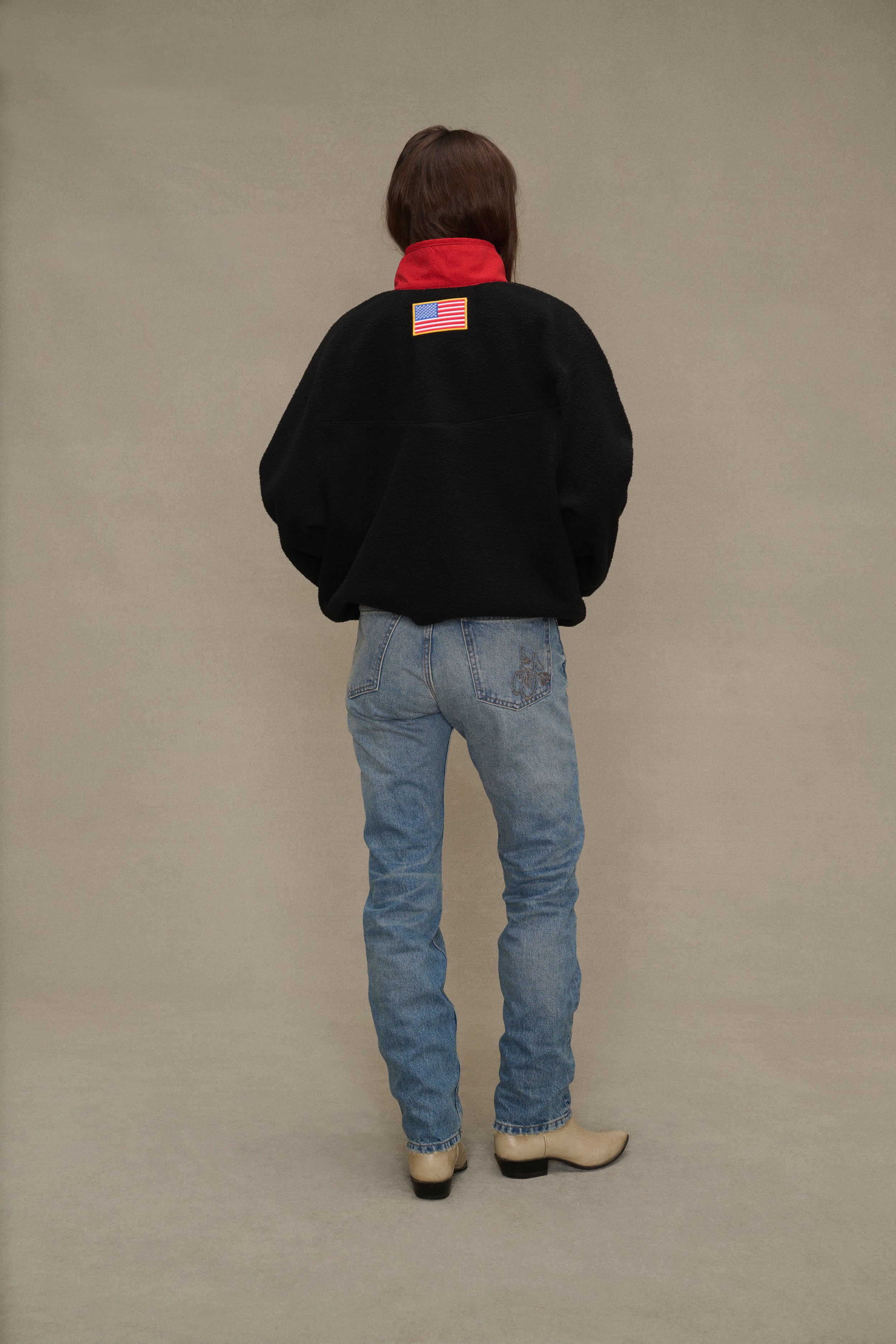 Racing Half Zip Fleece (Black/Red)