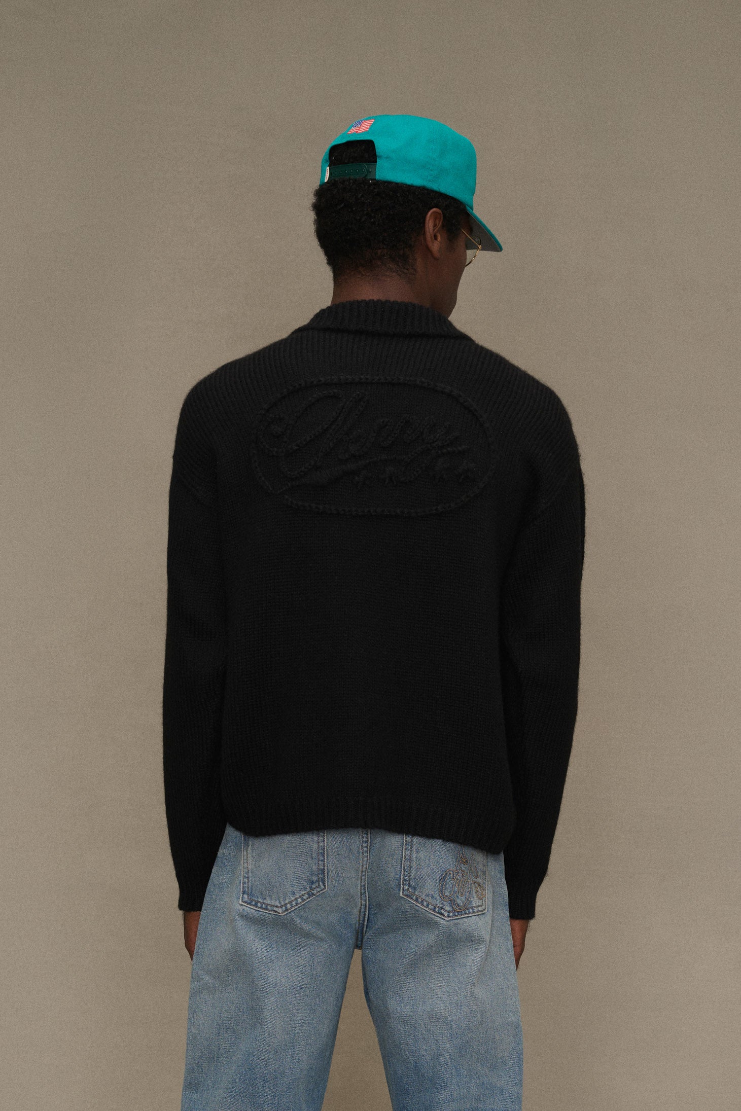 Alpaca Knit Henley (Black)