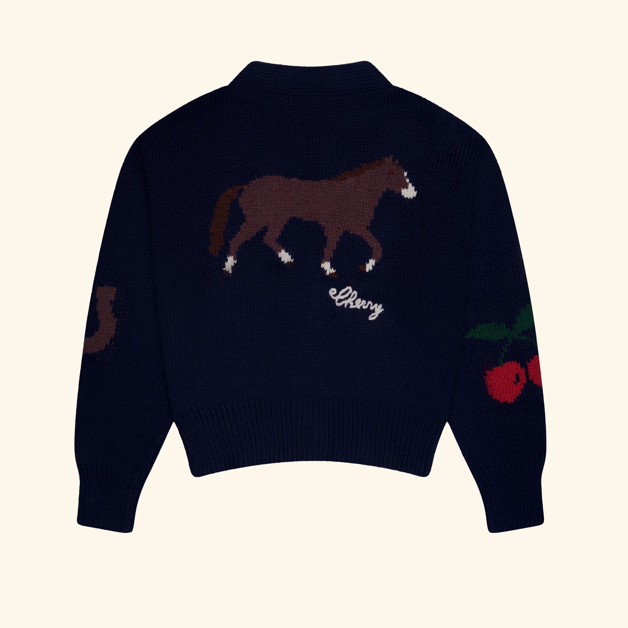 Women's Cropped Cardigan (Navy)