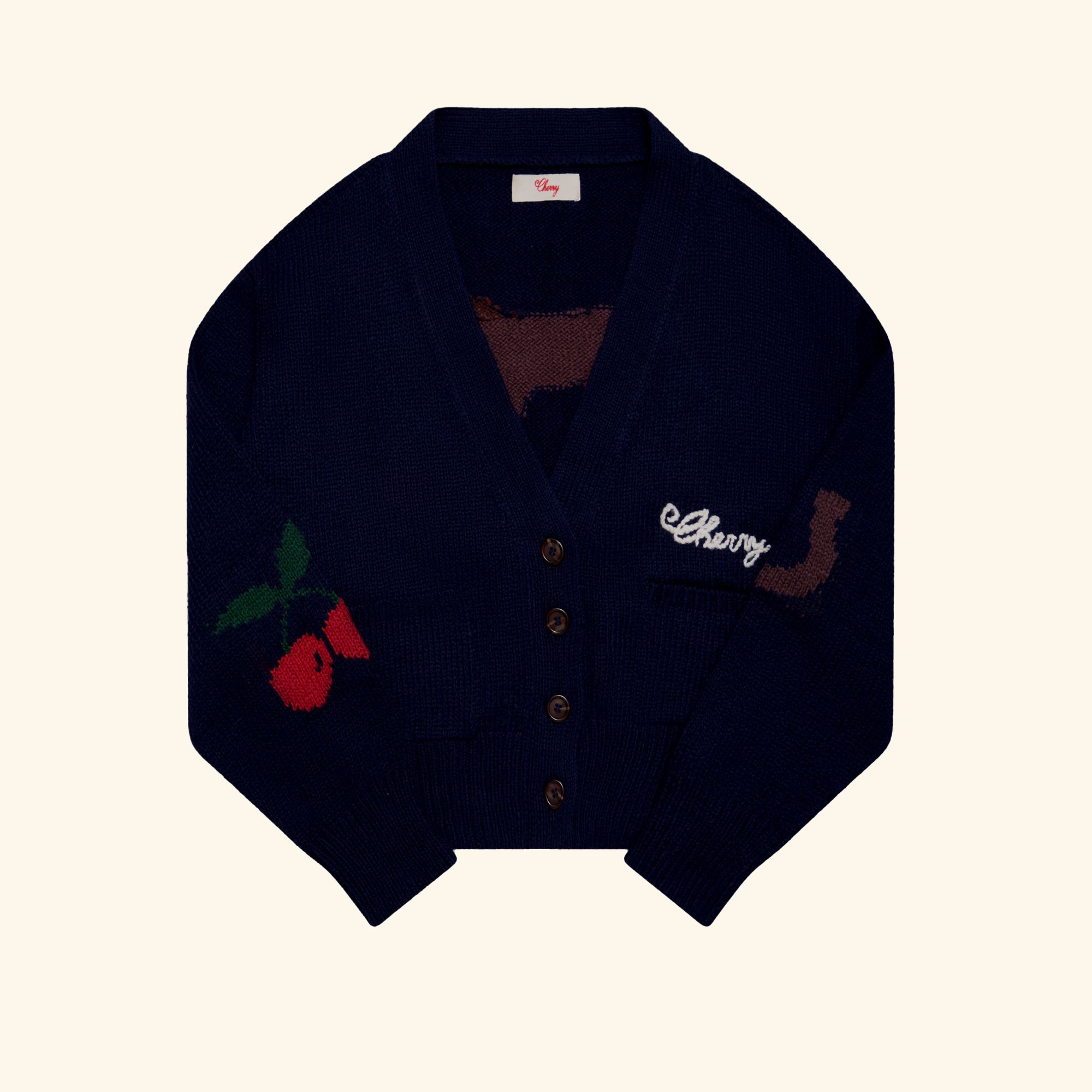 Women's Cropped Cardigan (Navy) – CHERRY LA