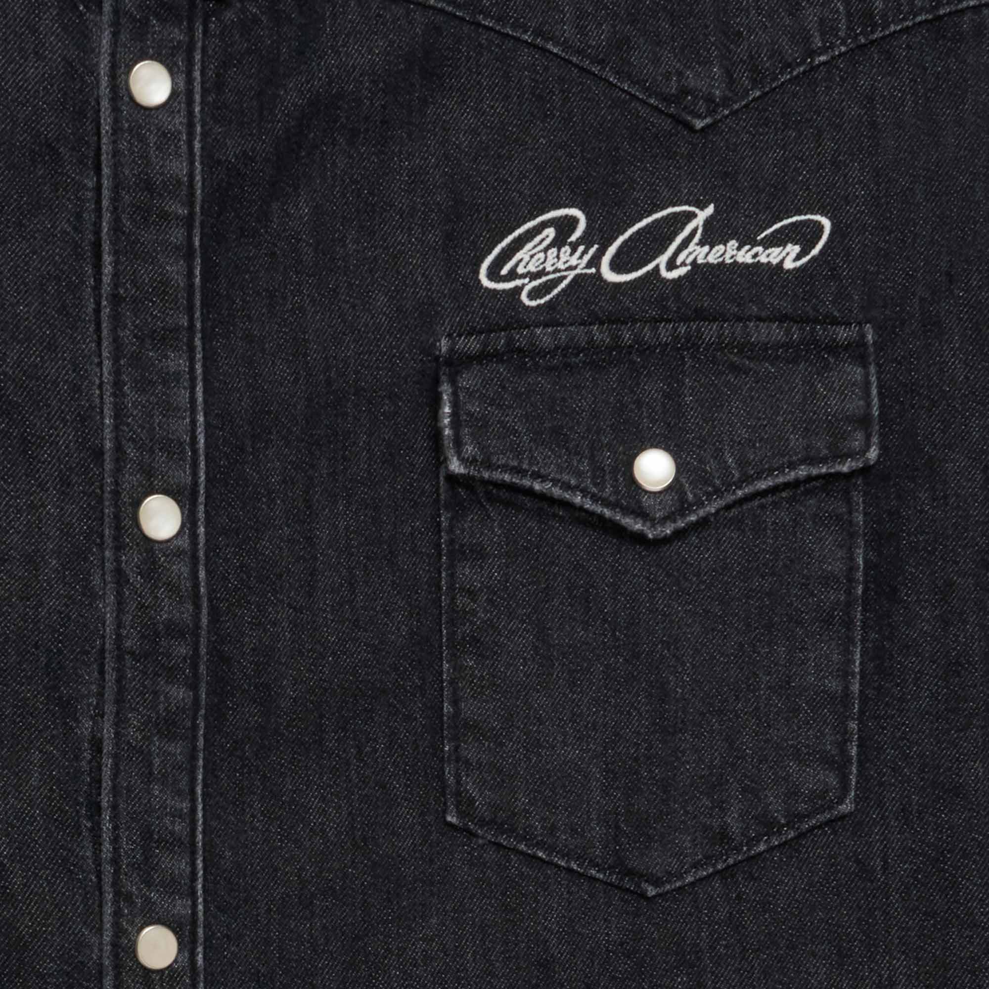 Denim Western Shirt (Black)