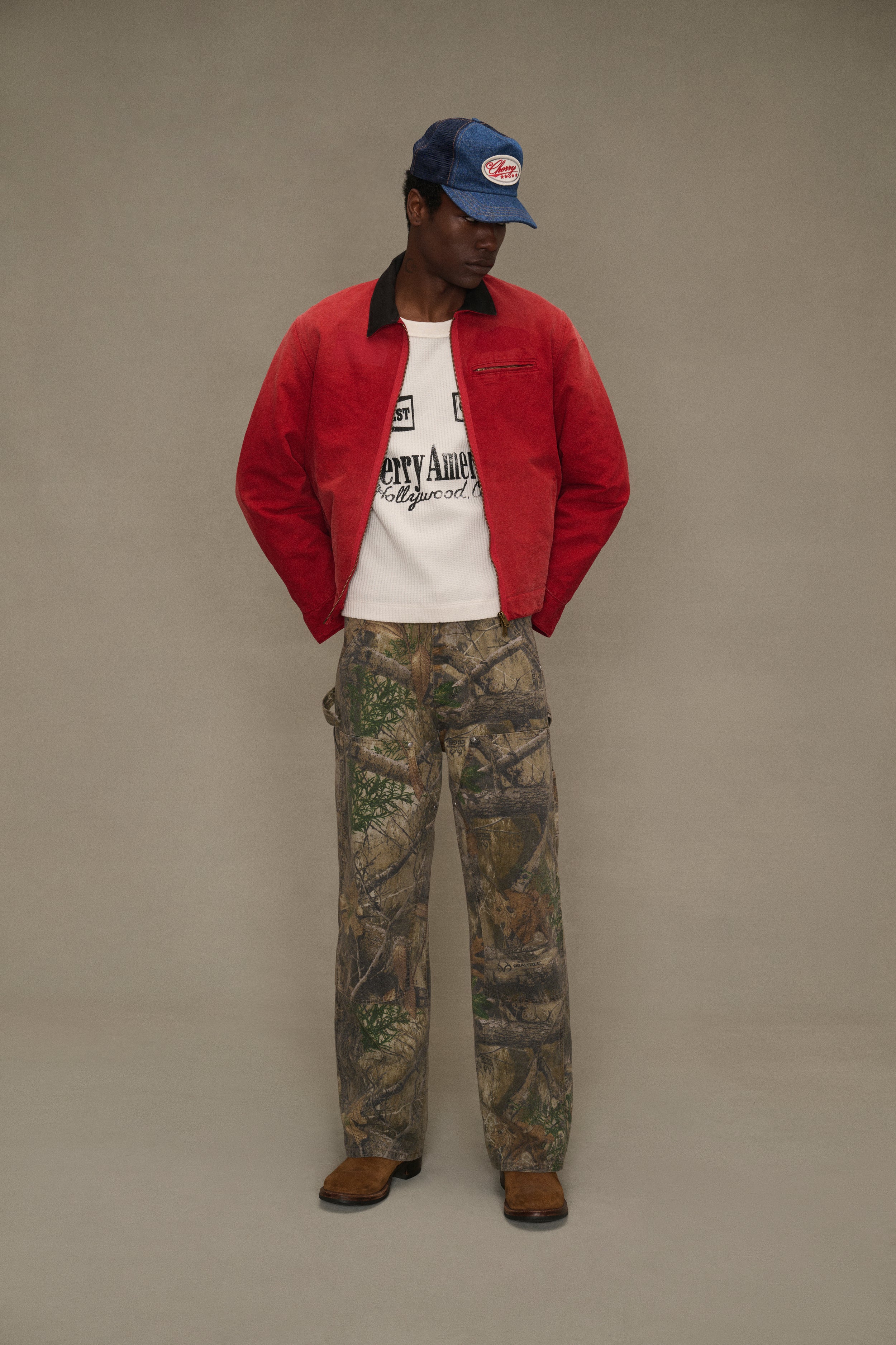 Wide-Leg Double Knee Pants (Real Tree Camo)