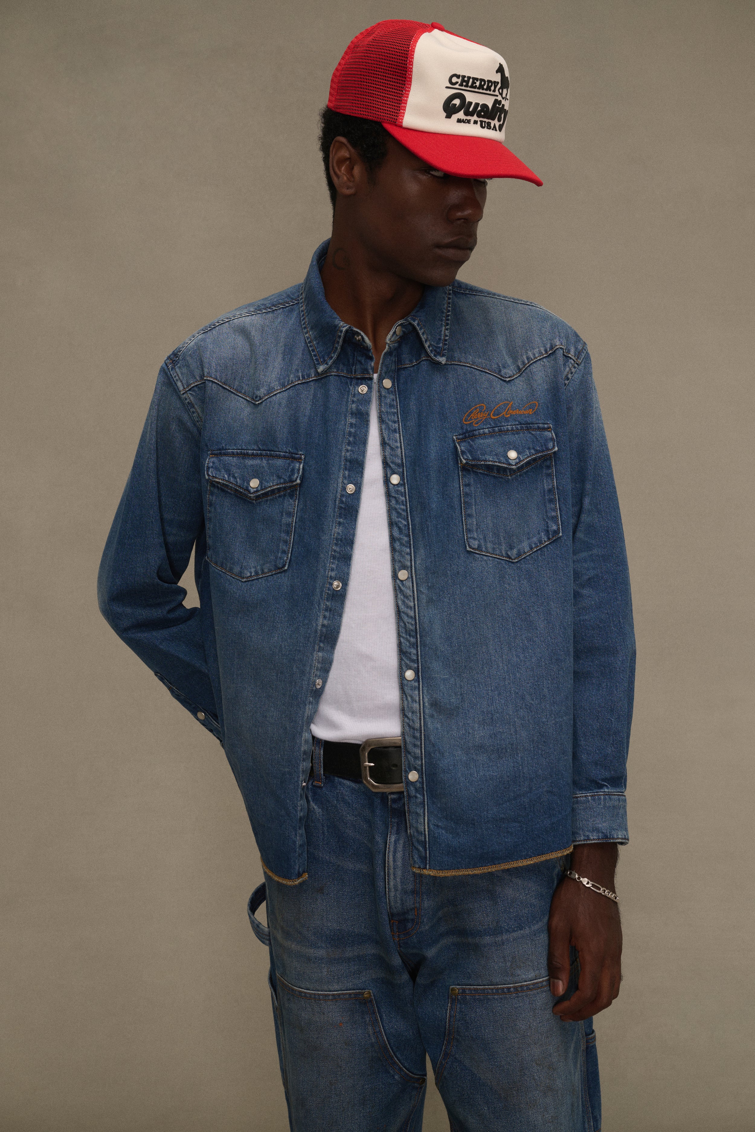 Denim Western Shirt (Denim)