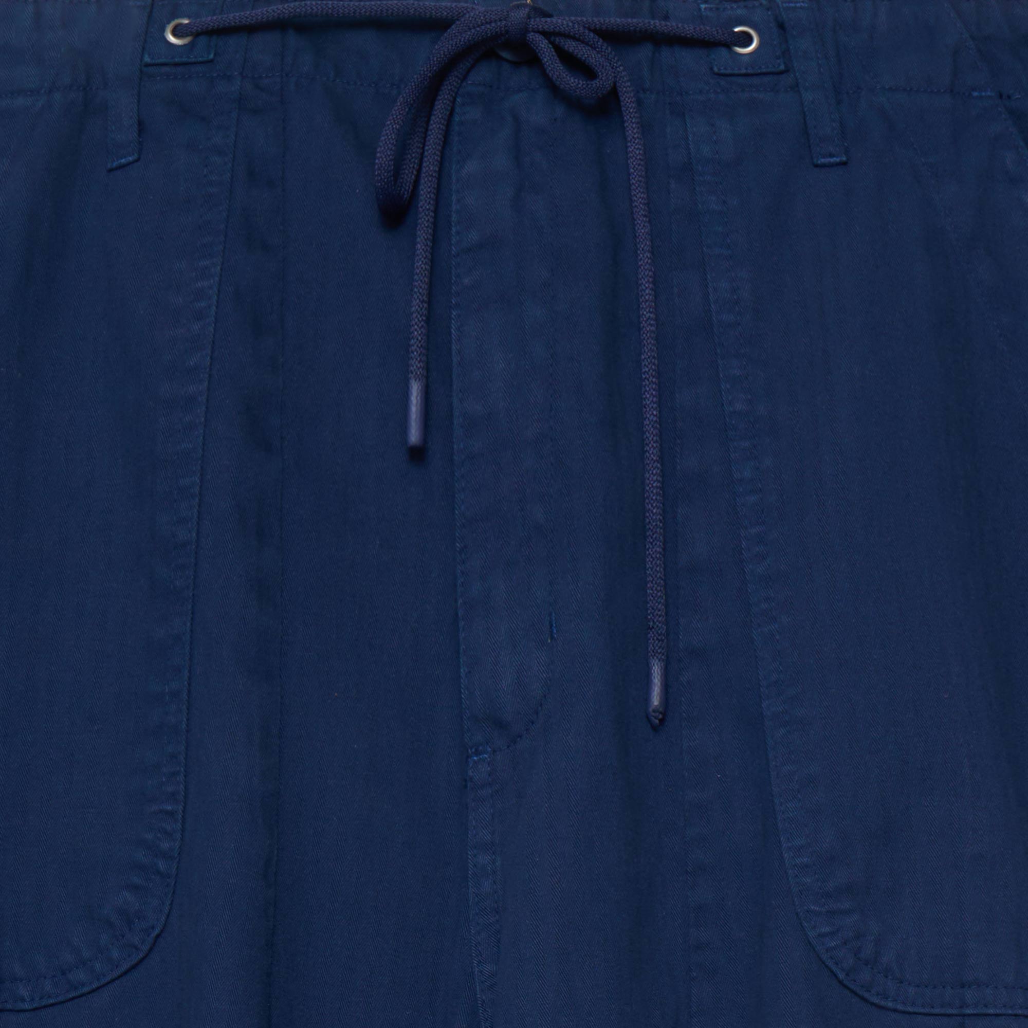 Herringbone Parachute Pants (Navy)