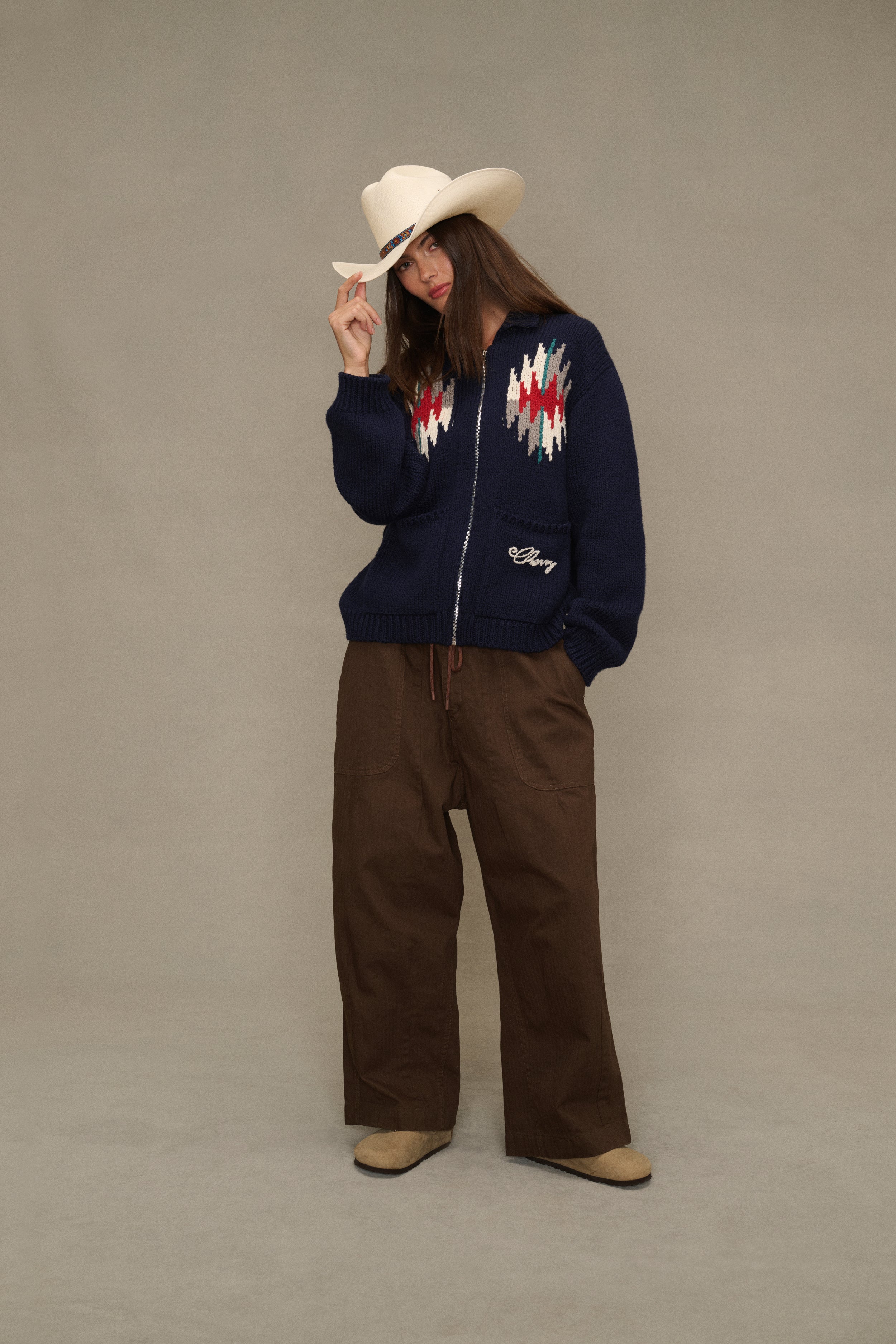 Herringbone Parachute Pants (Brown) – CHERRY LA