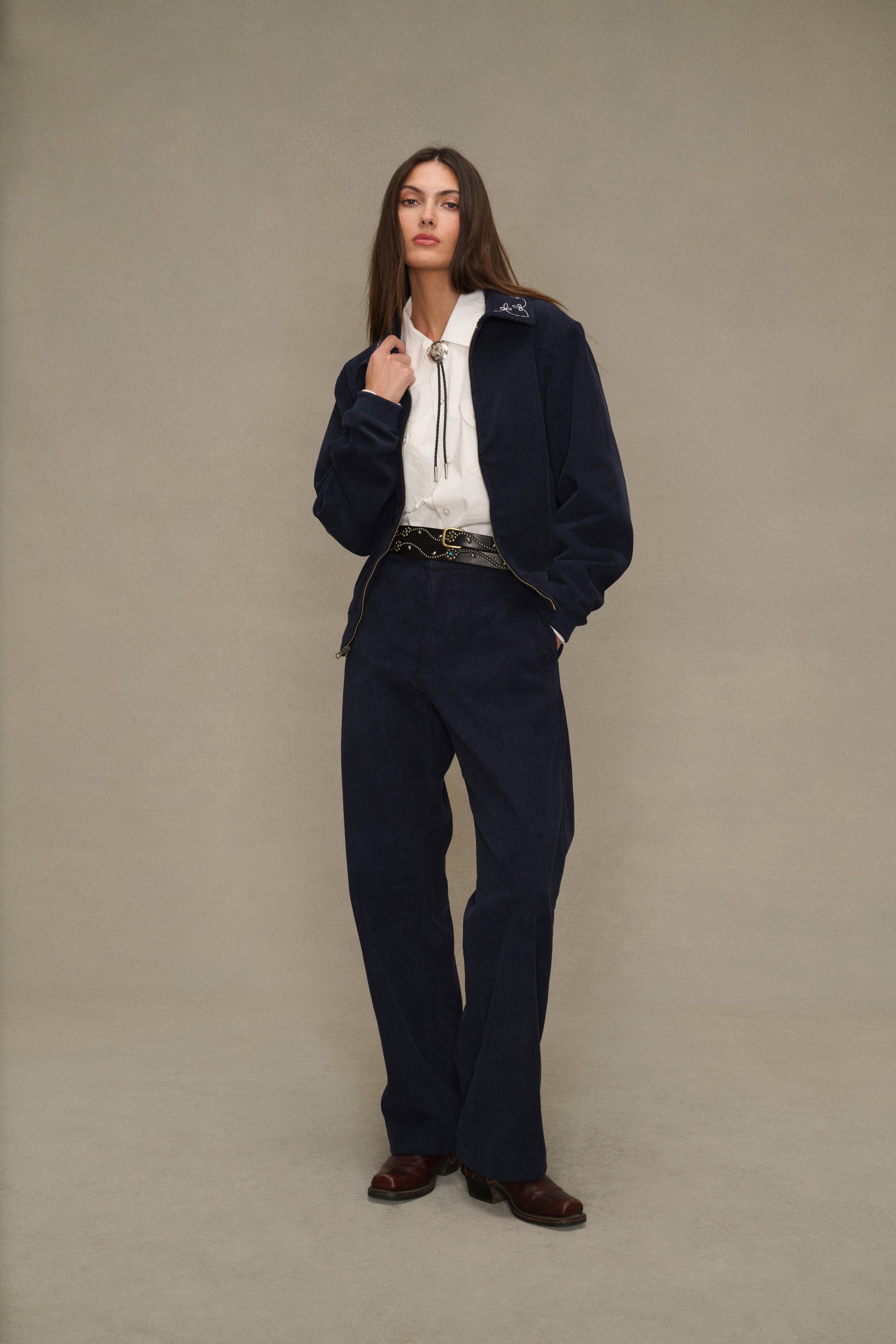 Corduroy Western Chino (Navy)