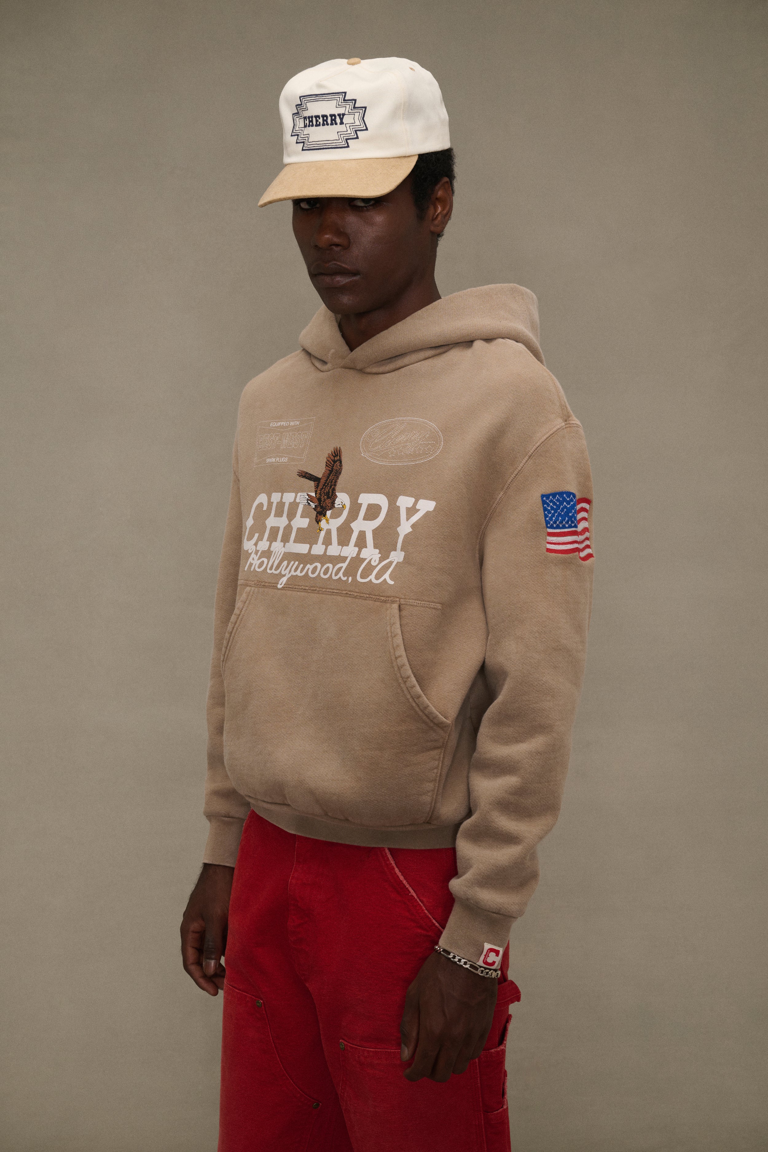 Hollywood Pullover Hoodie (Tan)