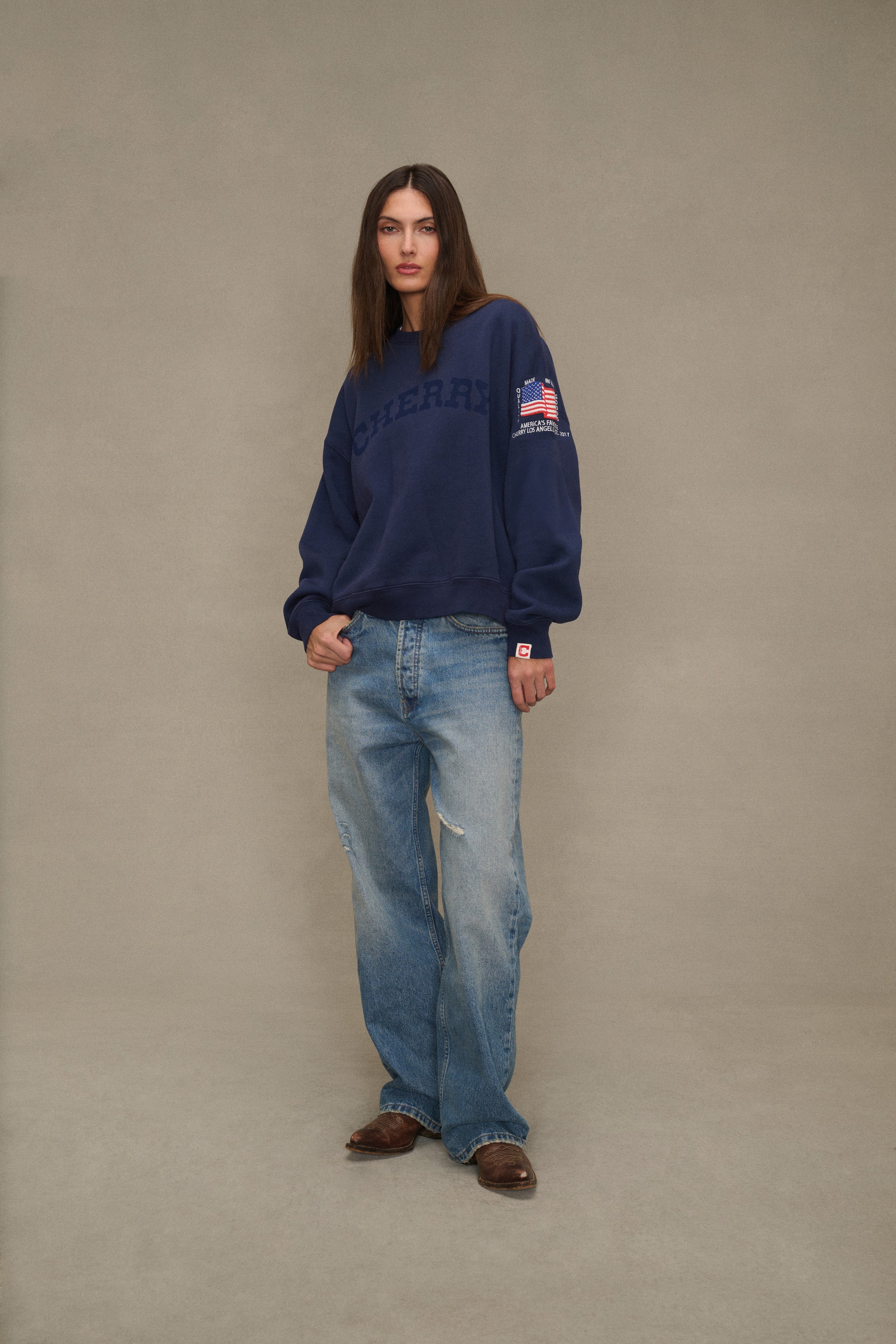 トップス cherryboy407 America's Favorite Crewneck (Navy) – CHERRY LA