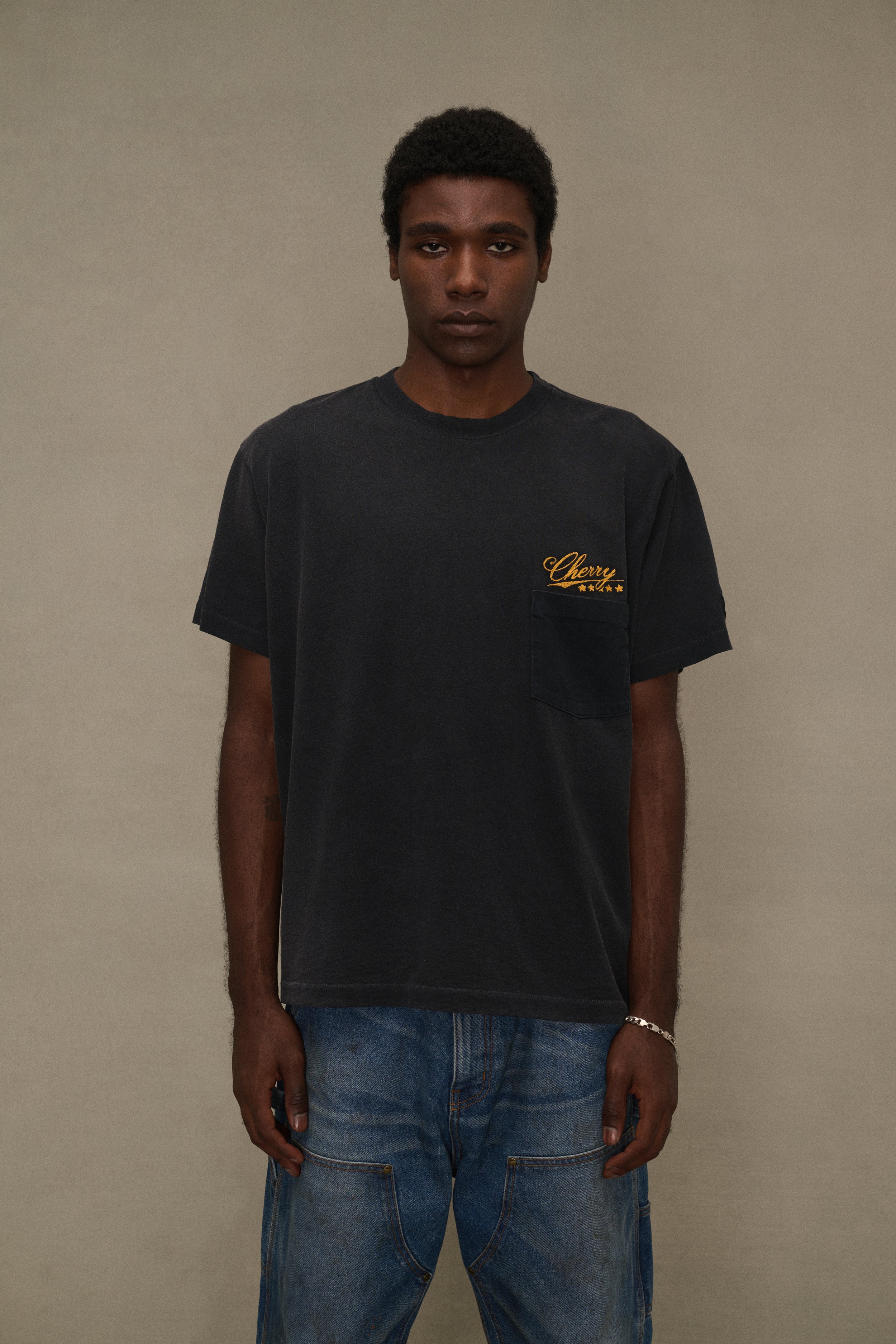 Five Star Boxy Pocket T-Shirt (Vintage Black)