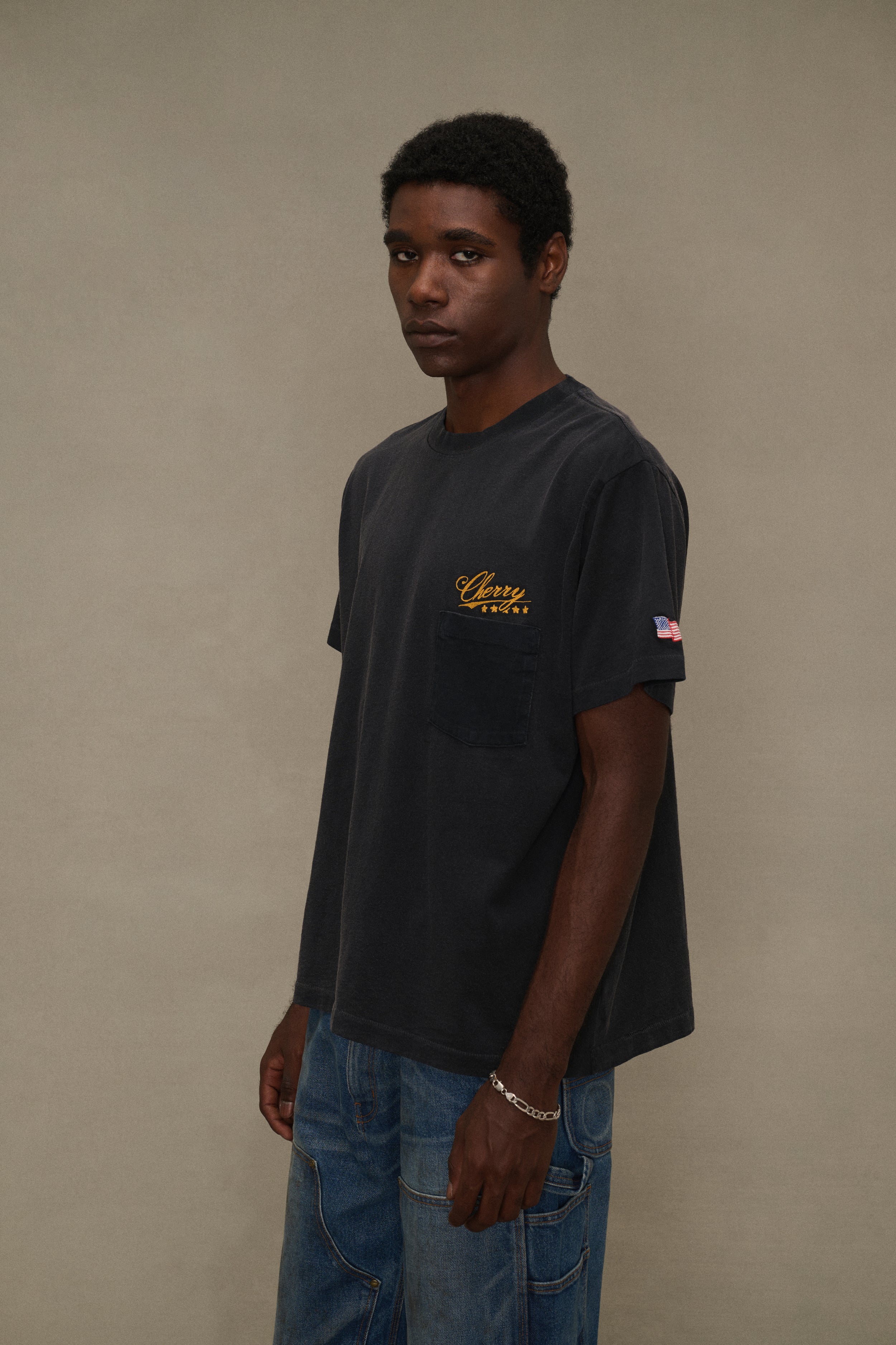 Five Star Boxy Pocket T-Shirt (Vintage Black)