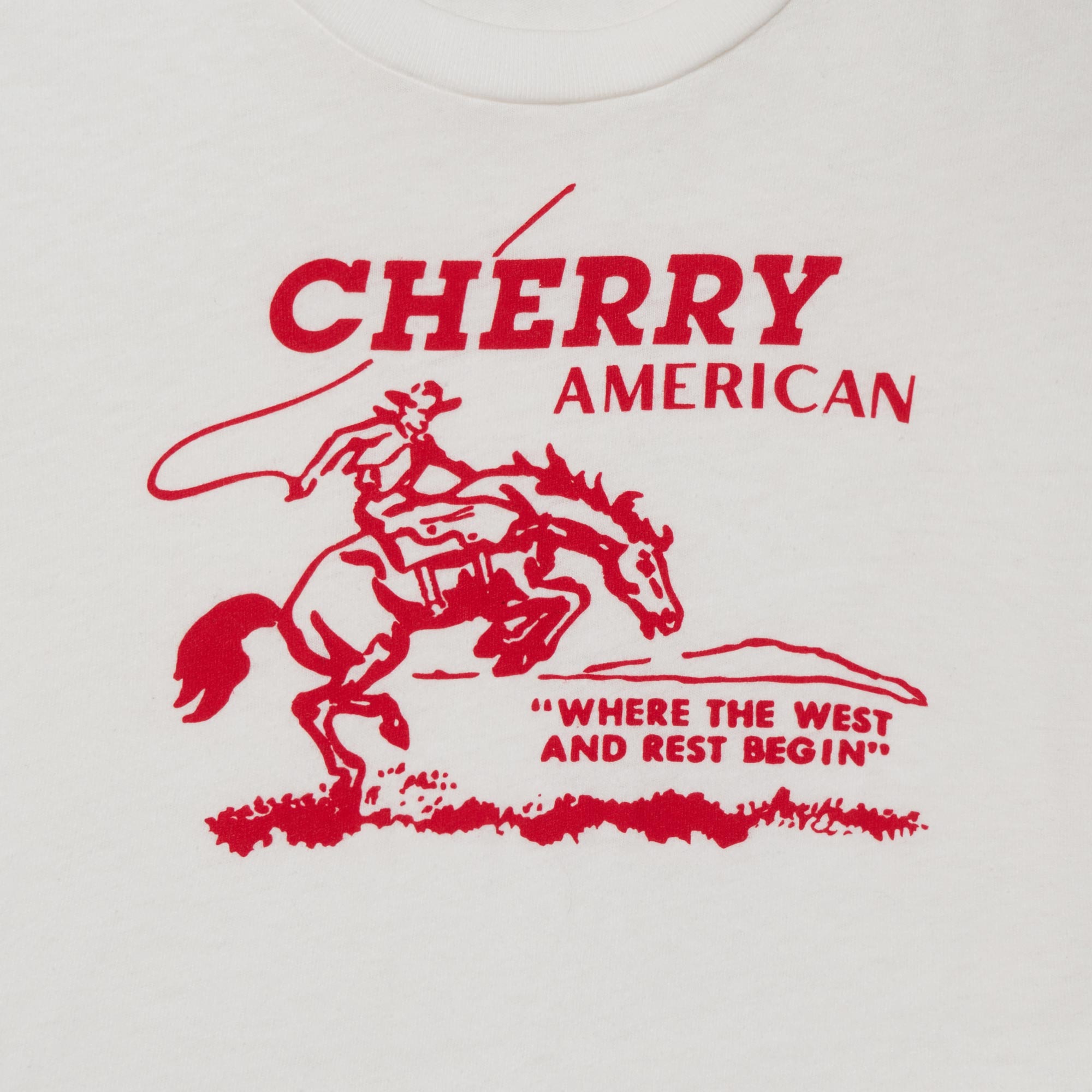 Women's Cowgirl Fitted Baby Tee (Vintage White)